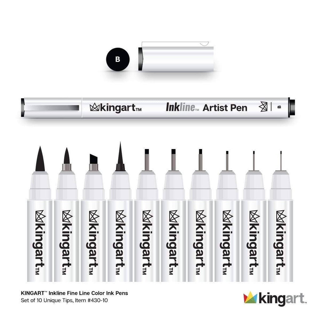 Inkline/Graphic Fine Line Drawing Pens Set – 10 Assorted Sizes, Archival Black Ink Art Illustration and Sketching - Image 3