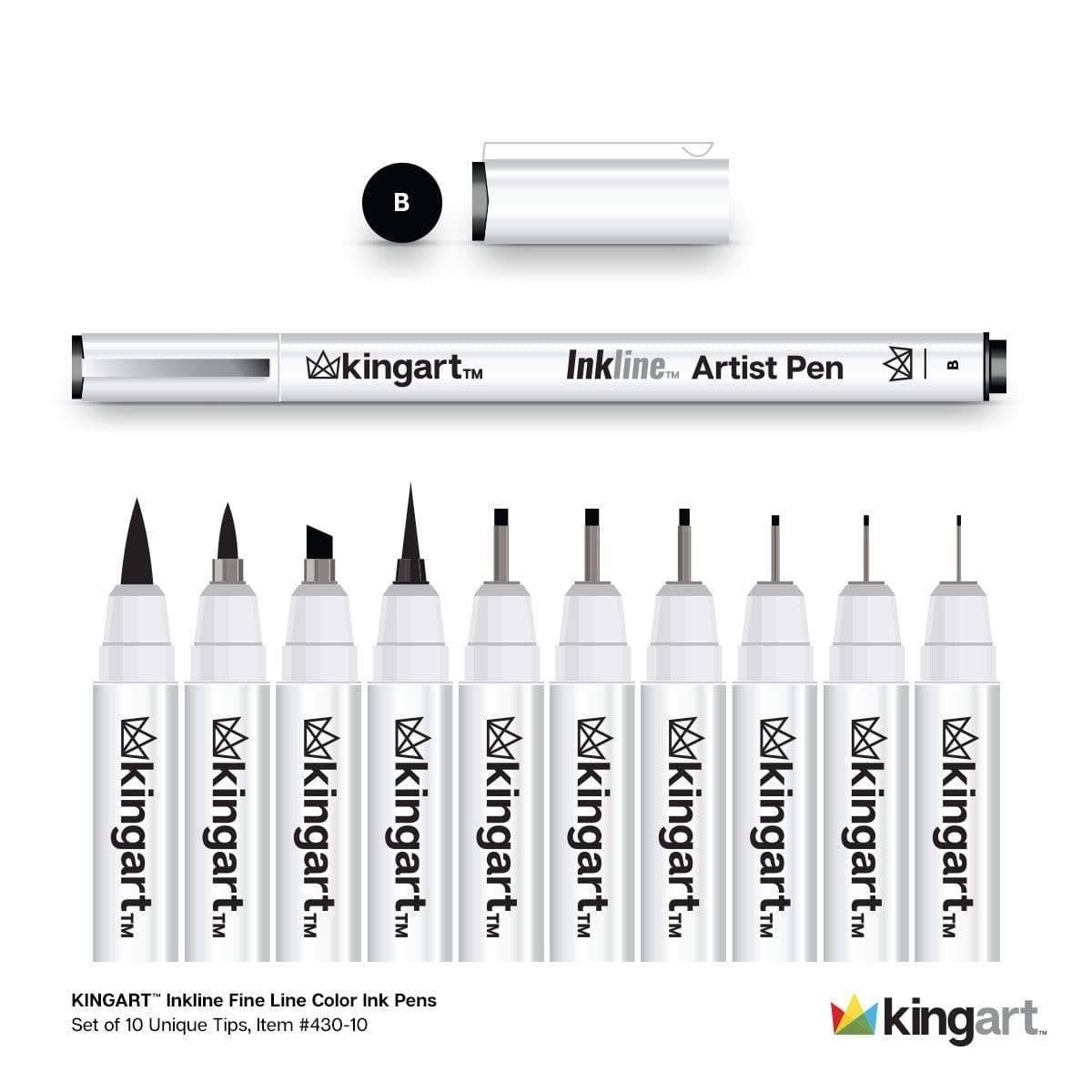 Inkline/Graphic Fine Line Drawing Pens Set – 10 Assorted Sizes, Archival Black Ink Art Illustration and Sketching - Image 3