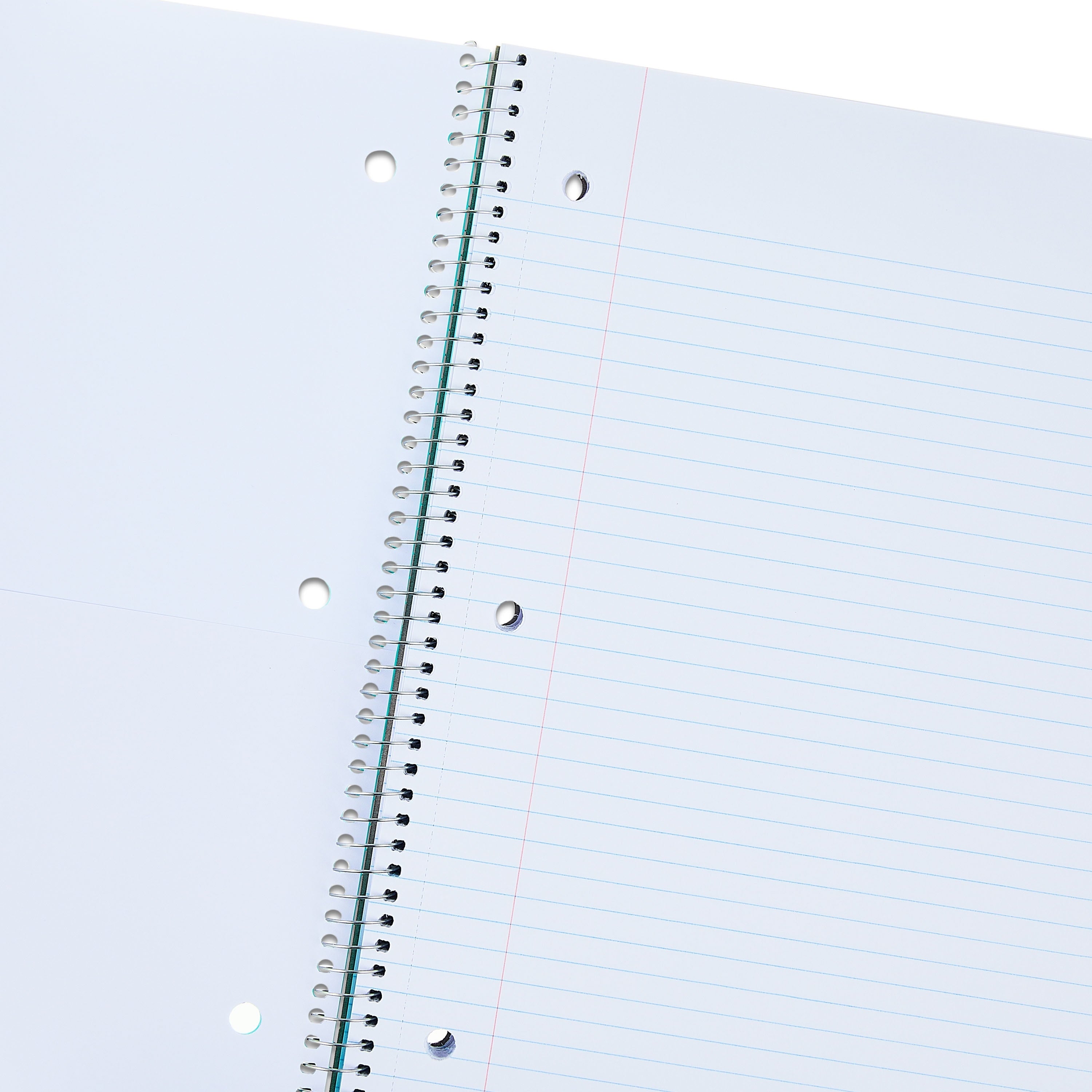 Poly 1-Subject Notebook with Inside Pockets, 9" x 11", Teal, 100 Heavyweight Sheets - Image 4