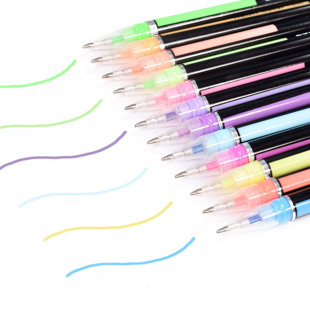 Glitter Gel Pens 48 Colors 1.0 mm Fine Tip Gel Pens Set Colored Gel Marker for Coloring Book Drawing Art Supplies Scr... - Image 3