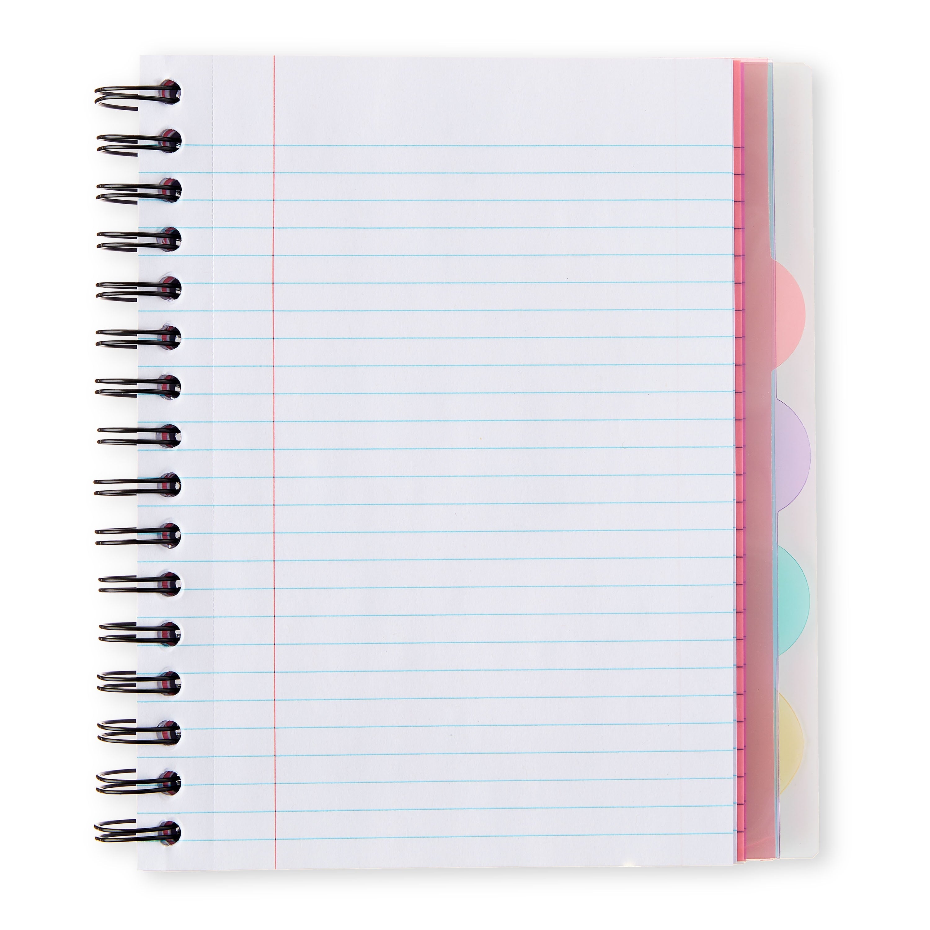 College Ruled 5-Subject Poly Notebook, 6" x 8.26", White, 150 Sheets - Image 4
