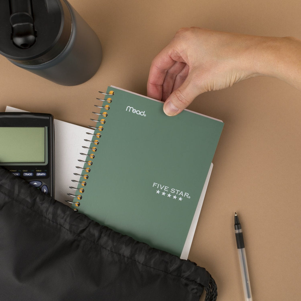 Five Star Personal College Ruled Notebook, 4.5" x 7", Seaglass Green, Poly, Spiral, 80 Sheets - Image 2