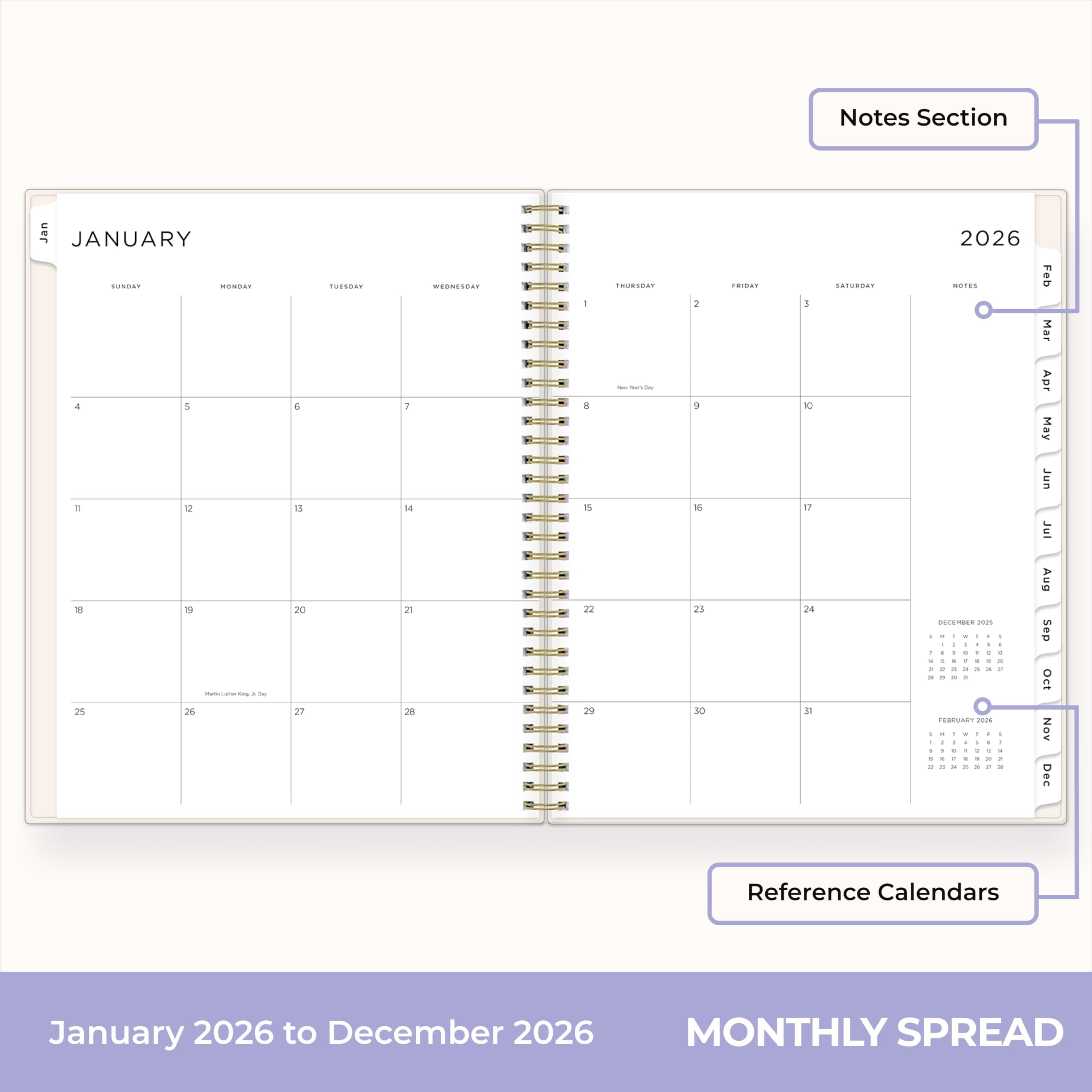 Ashley G 2026 Weekly and Monthly Planner Calendar, January 2026 - December 2026, 8.5" x 11", Flexible Cover, Wireboun... - Image 4