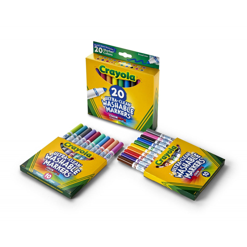 Crayola Ultra-Clean Washable Broad Line Markers, 20 Ct, Back to School Supplies, Classic Colors, Classroom Must Haves - Image 4