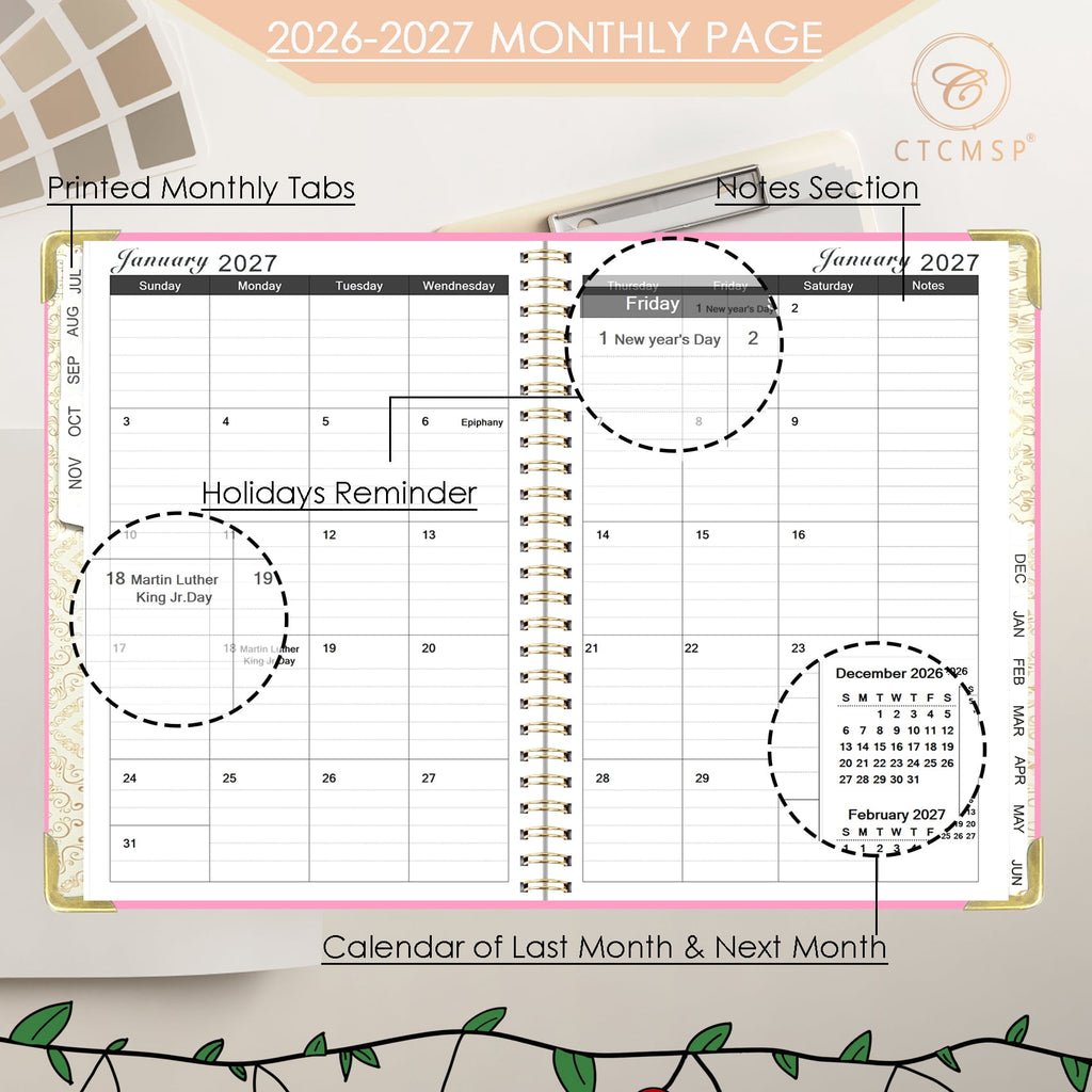 2026-2027 Planner Academic Planner Calendar Notebook(Jul.2026-Jun.2027,6.3"x8.5")Weekly Monthly Planner Perfect for Office Schedule Academic - Image 2