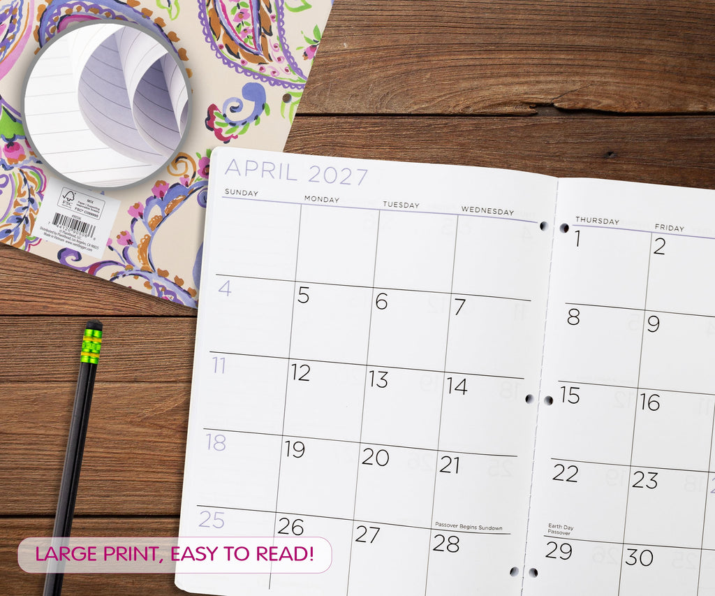 See It Bigger Monthly Planner, Large (8.5" x 11"), Paisley, 2-Year: Apr 2026  Mar 2028 - Image 4