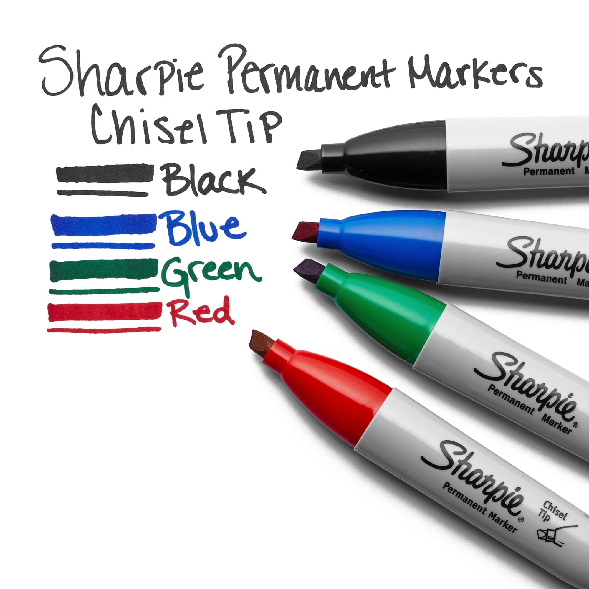 King Size Permanent Marker, Large Chisel Tip, Great for Poster Boards, Assorted, 4 Count - Image 4