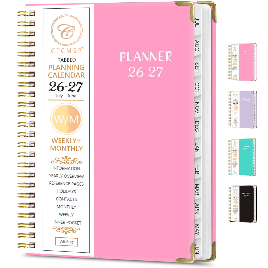 2026-2027 Planner Academic Planner Calendar Notebook(Jul.2026-Jun.2027,6.3"x8.5")Weekly Monthly Planner Perfect for Office Schedule Academic