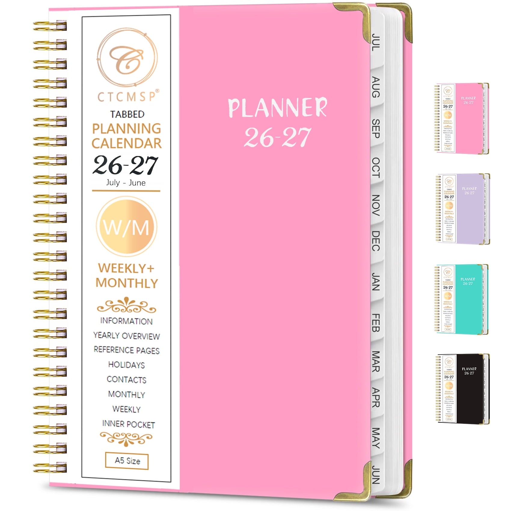 2026-2027 Planner Academic Planner Calendar Notebook(Jul.2026-Jun.2027,6.3"x8.5")Weekly Monthly Planner Perfect for Office Schedule Academic