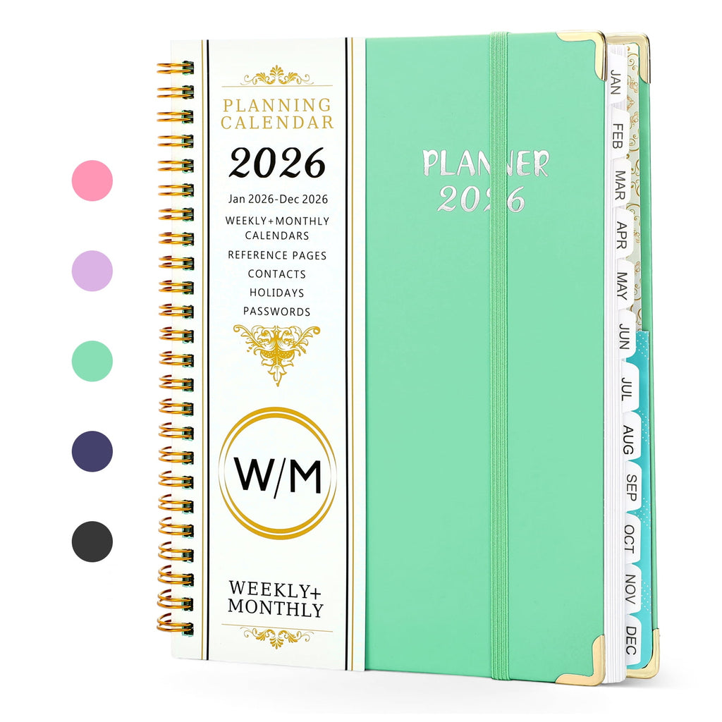 2026 Monthly Planner with Calendar Tabs,Agenda Schedule Planner for Office,Home,Personal Supplies