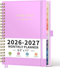 2026-2027 , Jan 2026 - Dec 2027, Agenda, Calendar, 24 Month Tabs, Flexible Plastic Cover, A5