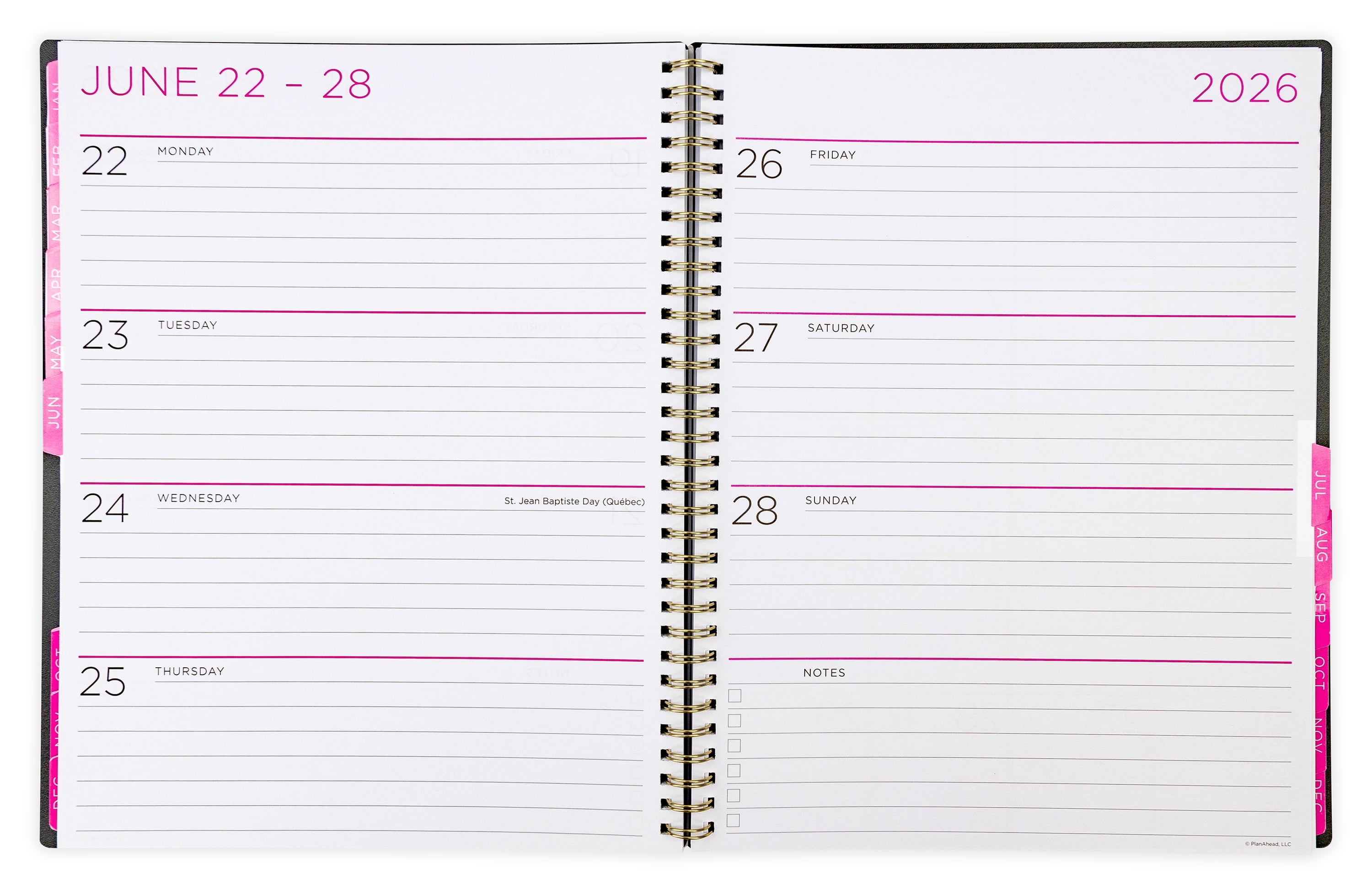 Monthly Weekly Planner Large (8.5" x 11") Black 15-Month Oct 2025-Dec 2026 - Image 5