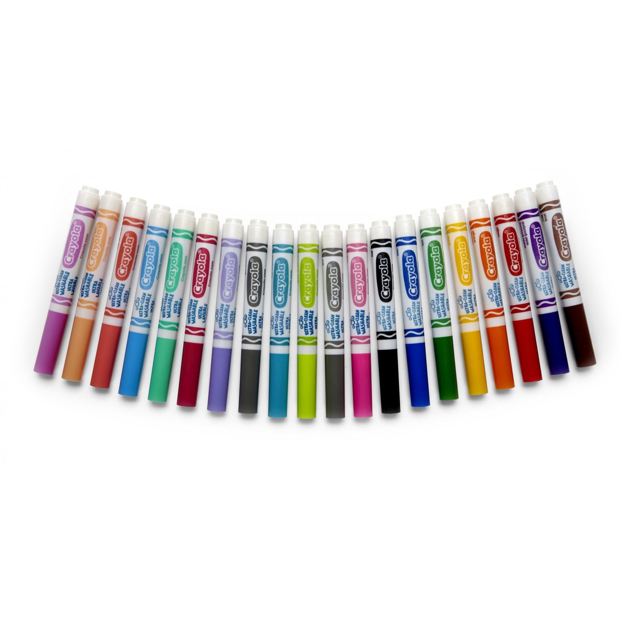 Crayola Ultra-Clean Washable Broad Line Markers, 20 Ct, Back to School Supplies, Classic Colors, Classroom Must Haves - Image 3