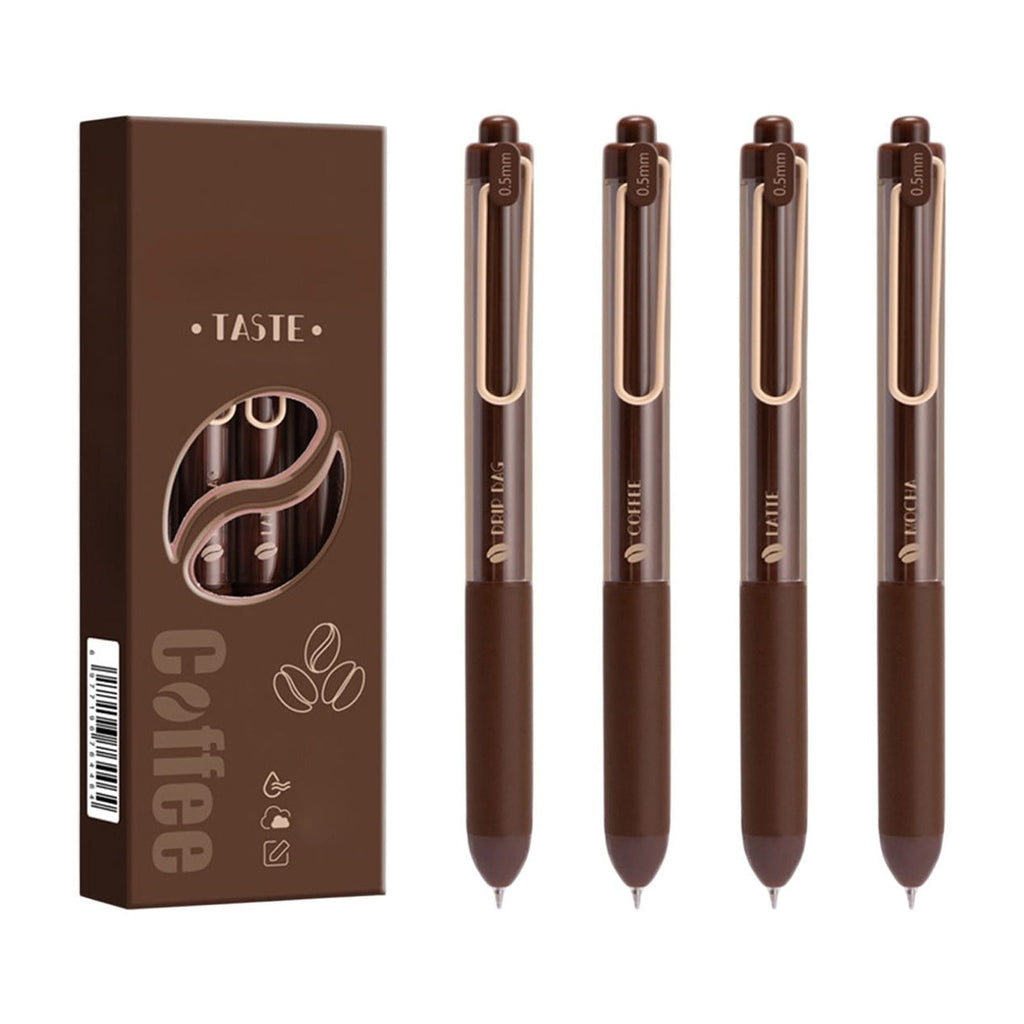 Set Coffee Rose Cream Fragrance 0.5mm ST Tip Exam Writing s 4-Pack(Coffee) - Image 2