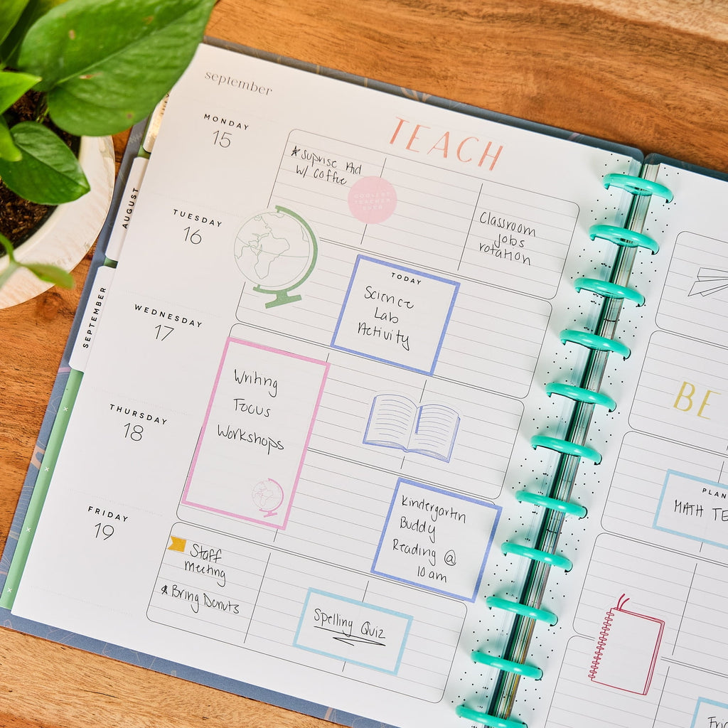 Classroom Plans Teacher Planner - 12-Month Academic, July 2025-2026, Red - Image 6