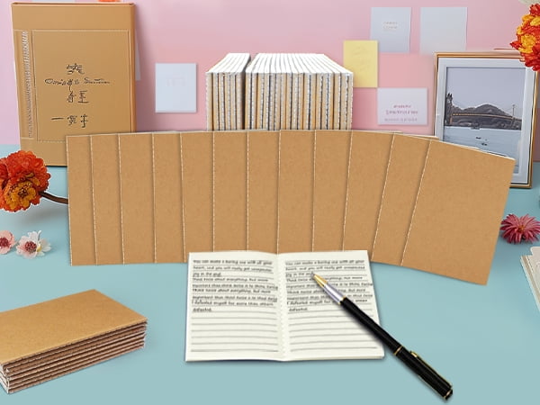 24 Pack A6 Mini Journal, 3.5"x 5", Thick & Lined Paper, Pocket Notebook, Softcover, Small Memo Notepad (Brown Kraft) - Image 5