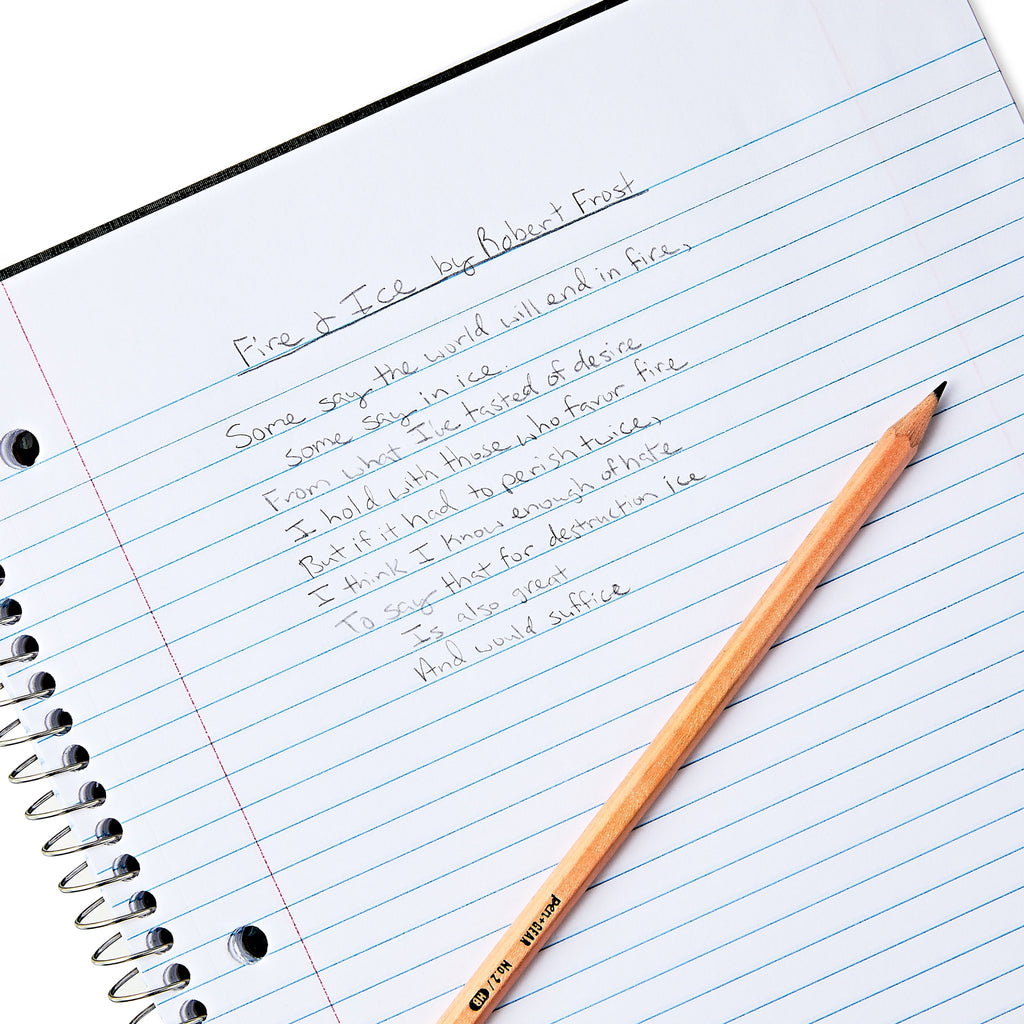 (3 pack) College Ruled 1-Subject Poly Notebook, Black, 9" x 11", 100 Sheets - Image 3