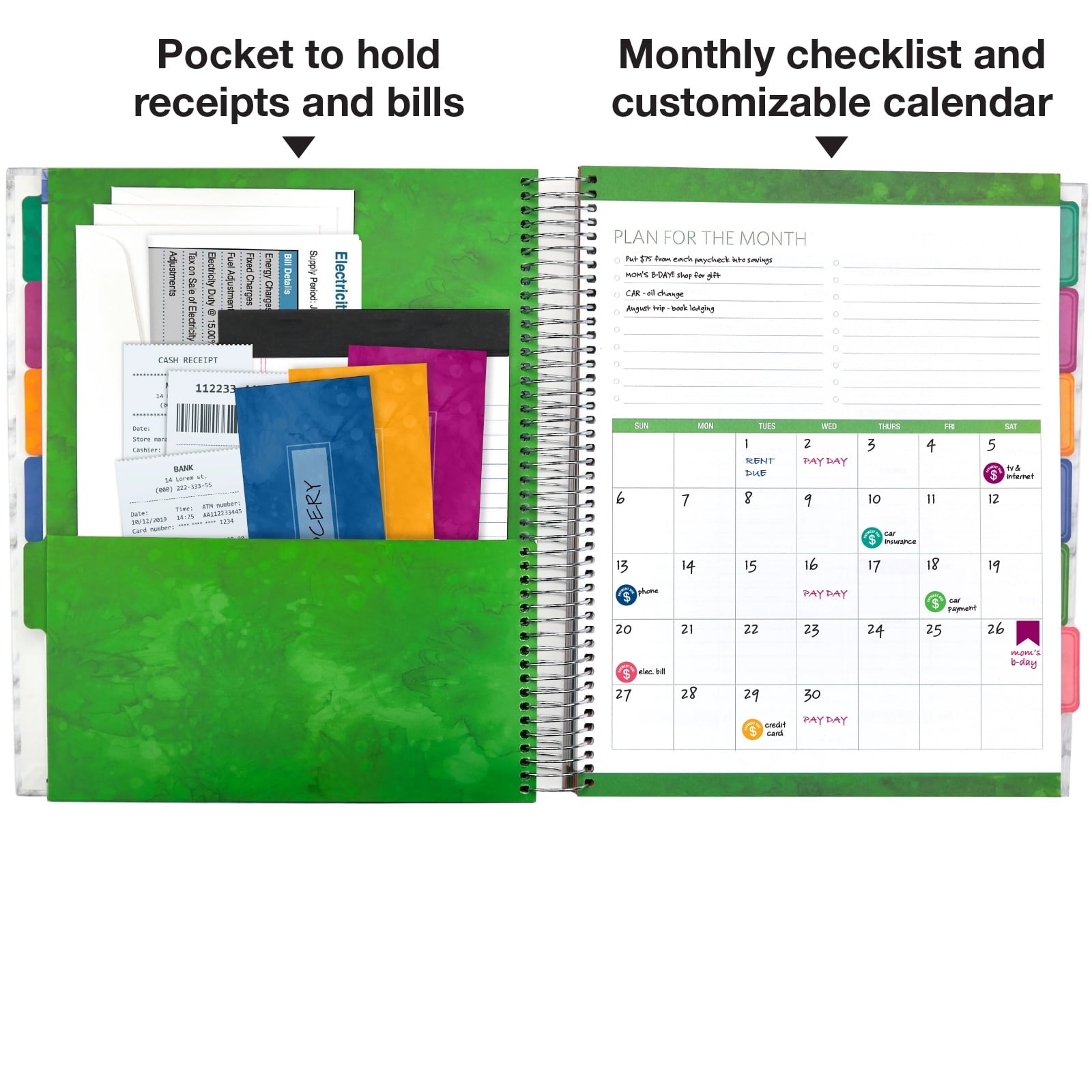 Budget Planner & Monthly Bill Organizer With 12 Envelopes and Pockets. Expense Tracker Notebook and Financial Planner Budget Book to Control - Image 5