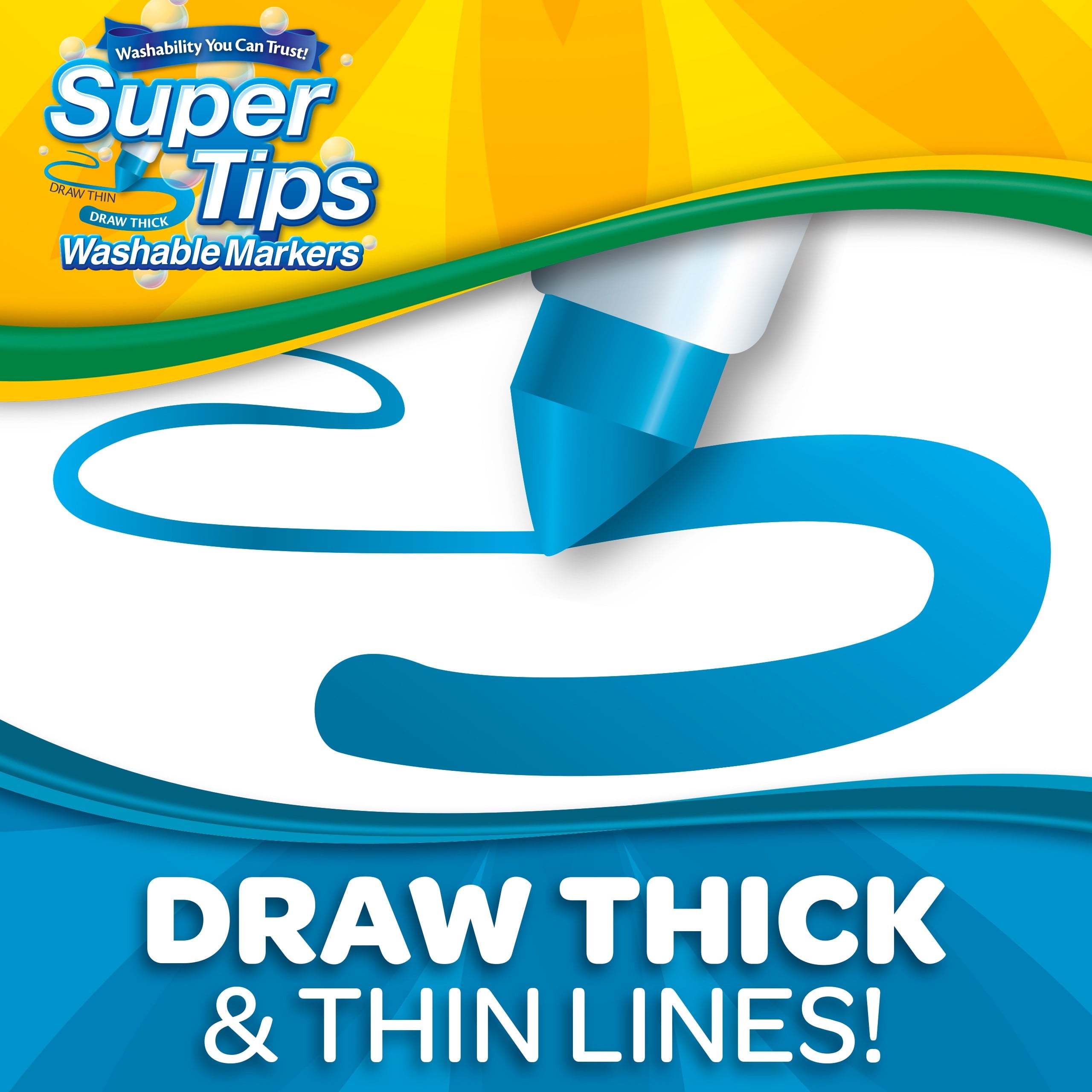 Super Tips Washable Markers for Kids, 50 Count, Arts and Crafts Supplies, Adult Coloring Markers, Classroom Must Have... - Image 3