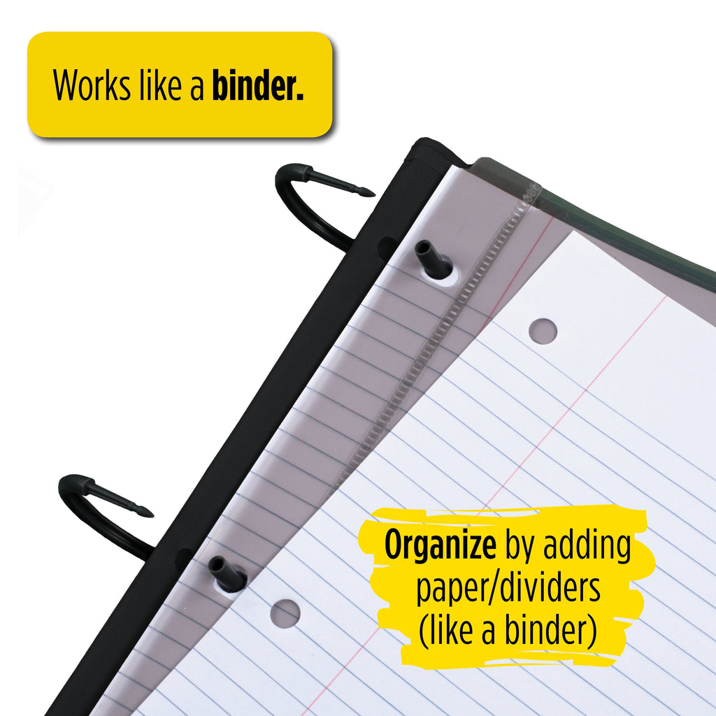 Flex 1 1/2" Hybrid NoteBinder, Black - Image 3