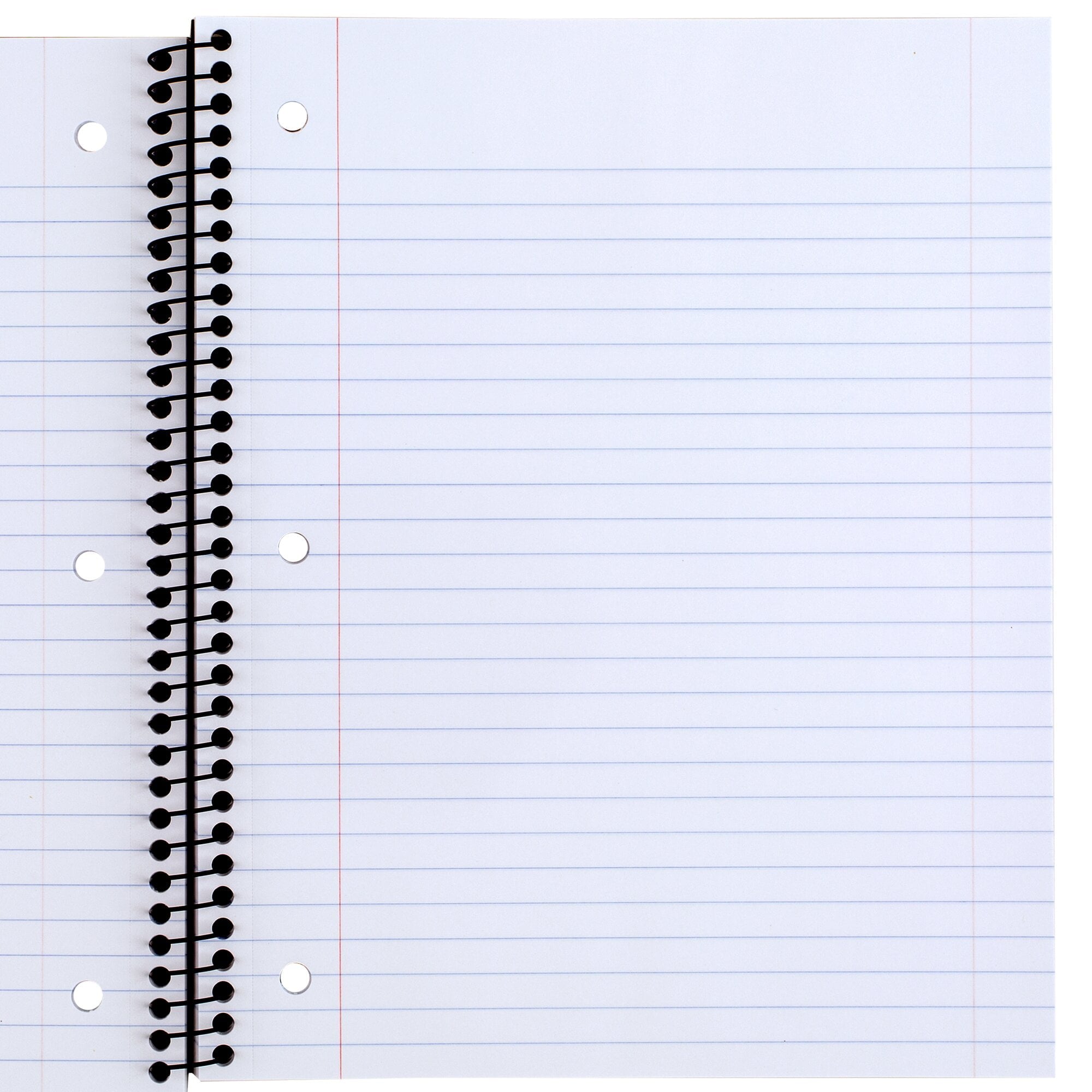 Spiral Notebook, 1 Subject, Wide Ruled, Plastic Cover, 8" x 10.5", 5 Pack - Image 2