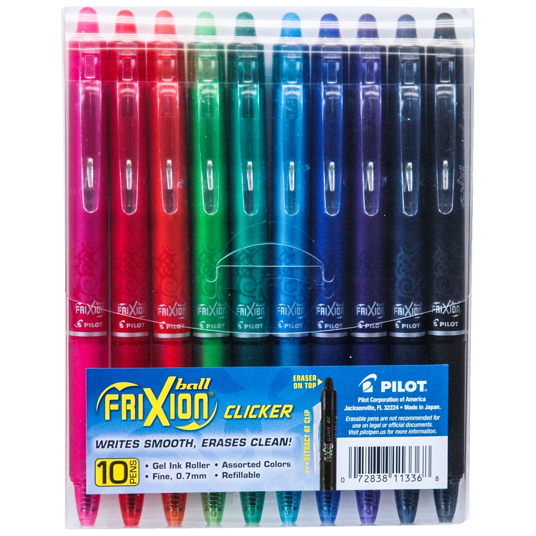 Retractable Erasable Gel Ink Pens, 10 Color Set - Image 3