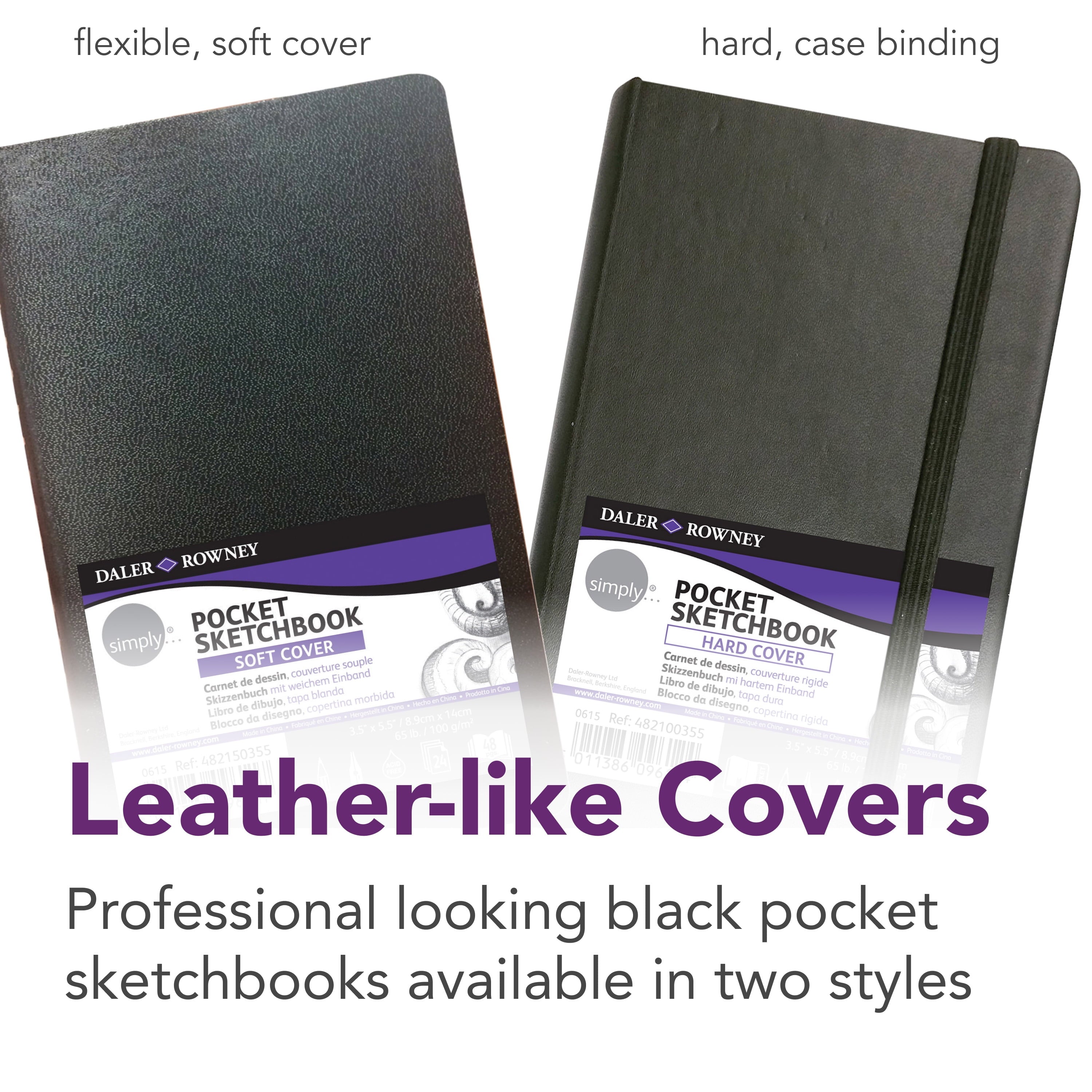 Simply... Sketchbook, Soft White, (100gsm), Softcover Binding, 48 Pages, 3.5" x 5.5" - Image 4