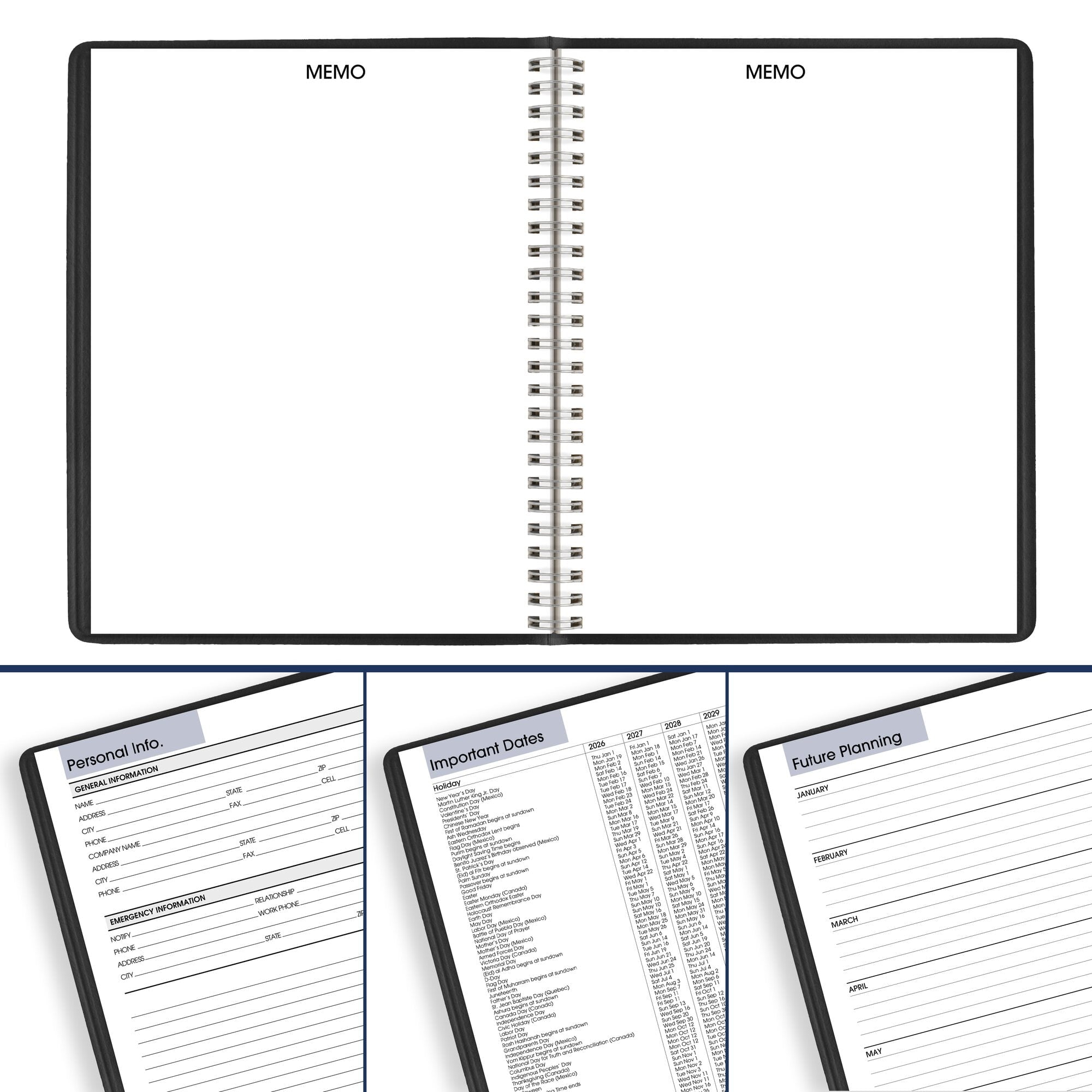 AT-A-GLANCE DayMinder 2026 Monthly Planner Black Medium 7 x 8 34 - Monthly - Image 6