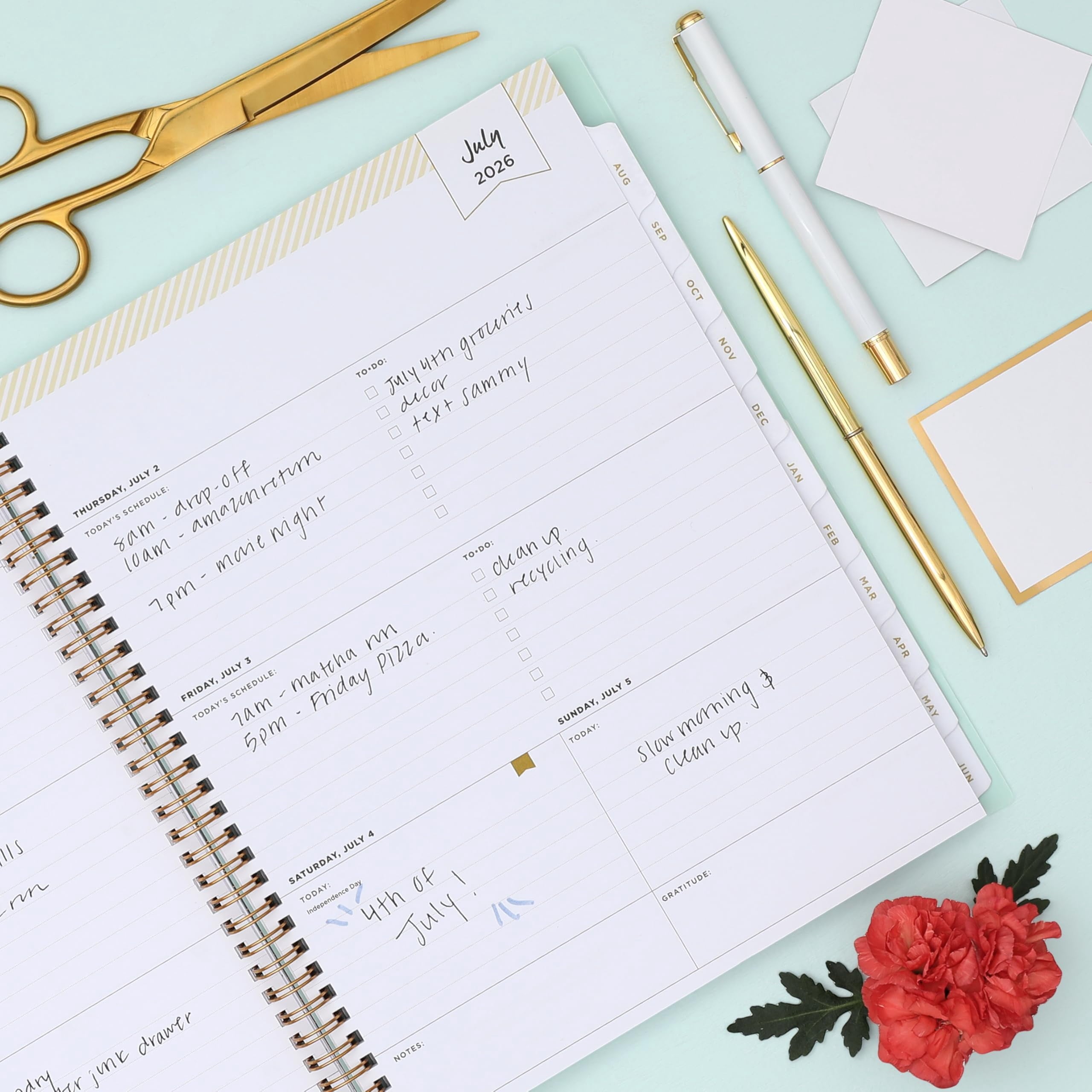 2026-2027 Weekly and Monthly Academic Year Planner Calendar, July 2026 - June 2027, 8.5" x 11", Flexible Cover, Lamin... - Image 2