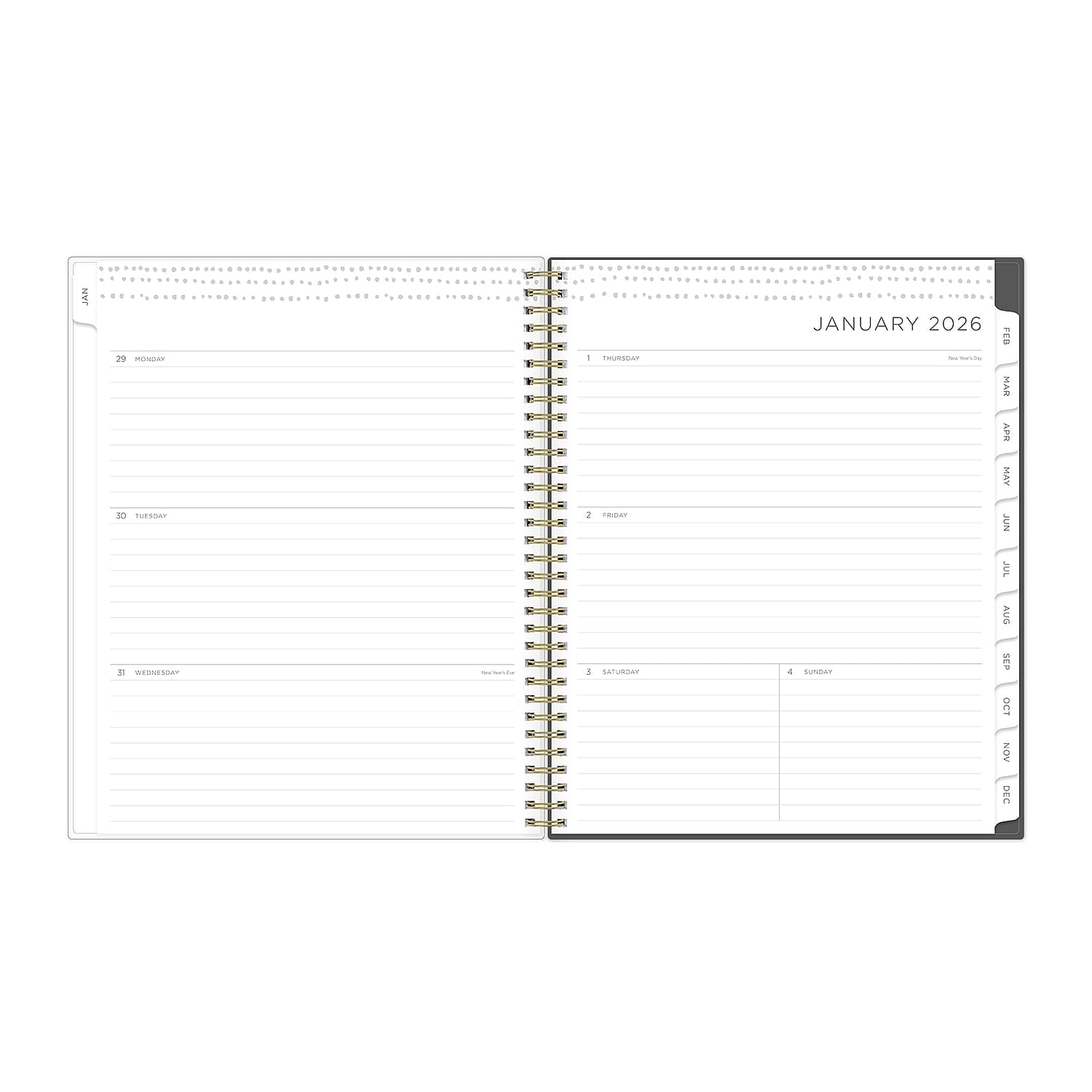 2026 Weekly and Monthly Planner Calendar, January 2026 - December 2026, 8.5" x 11", Flexible Cover, Laminated Tabs, D... - Image 3