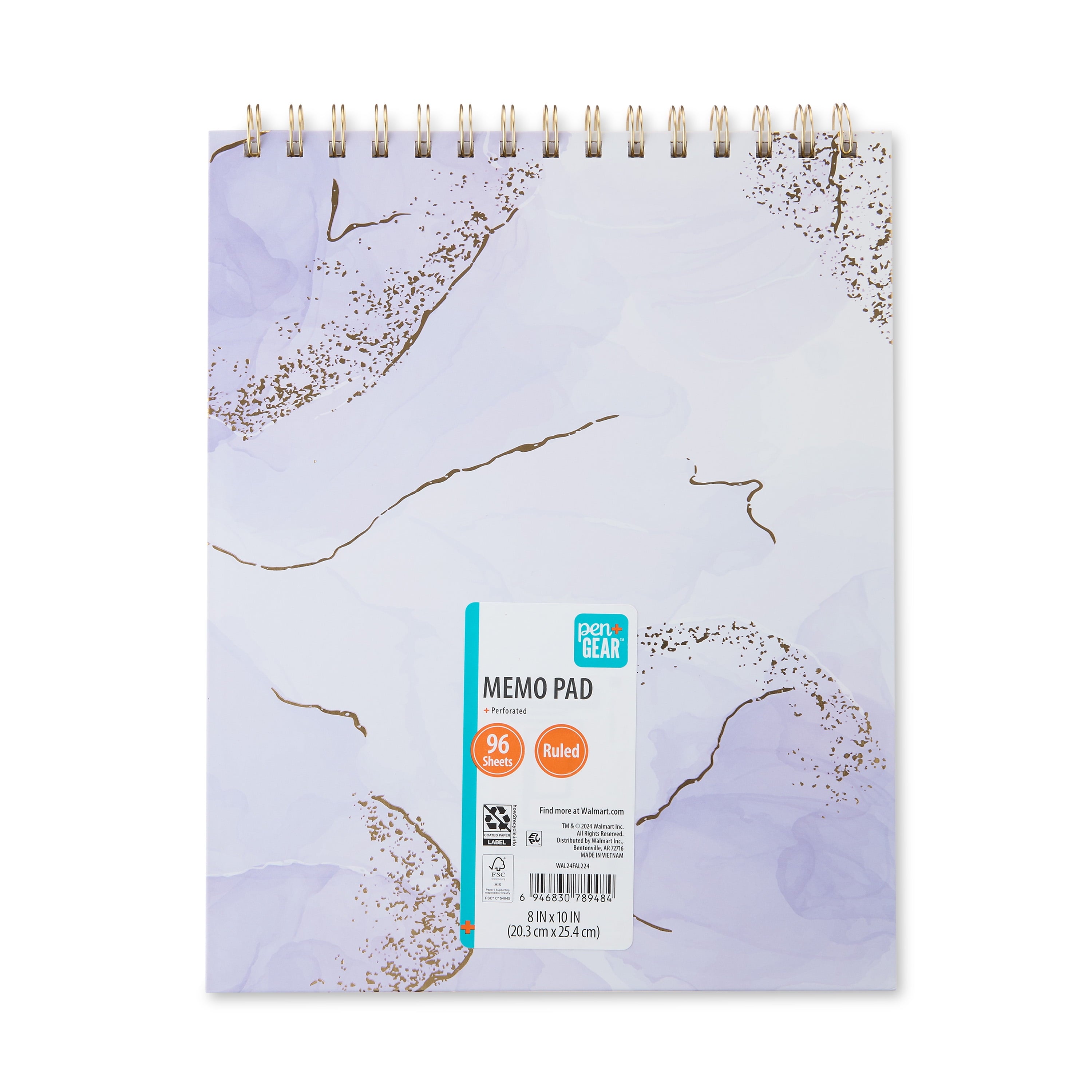 Memo Pad, Lavender, 8" x 10", 96 Ruled Sheets - Image 5