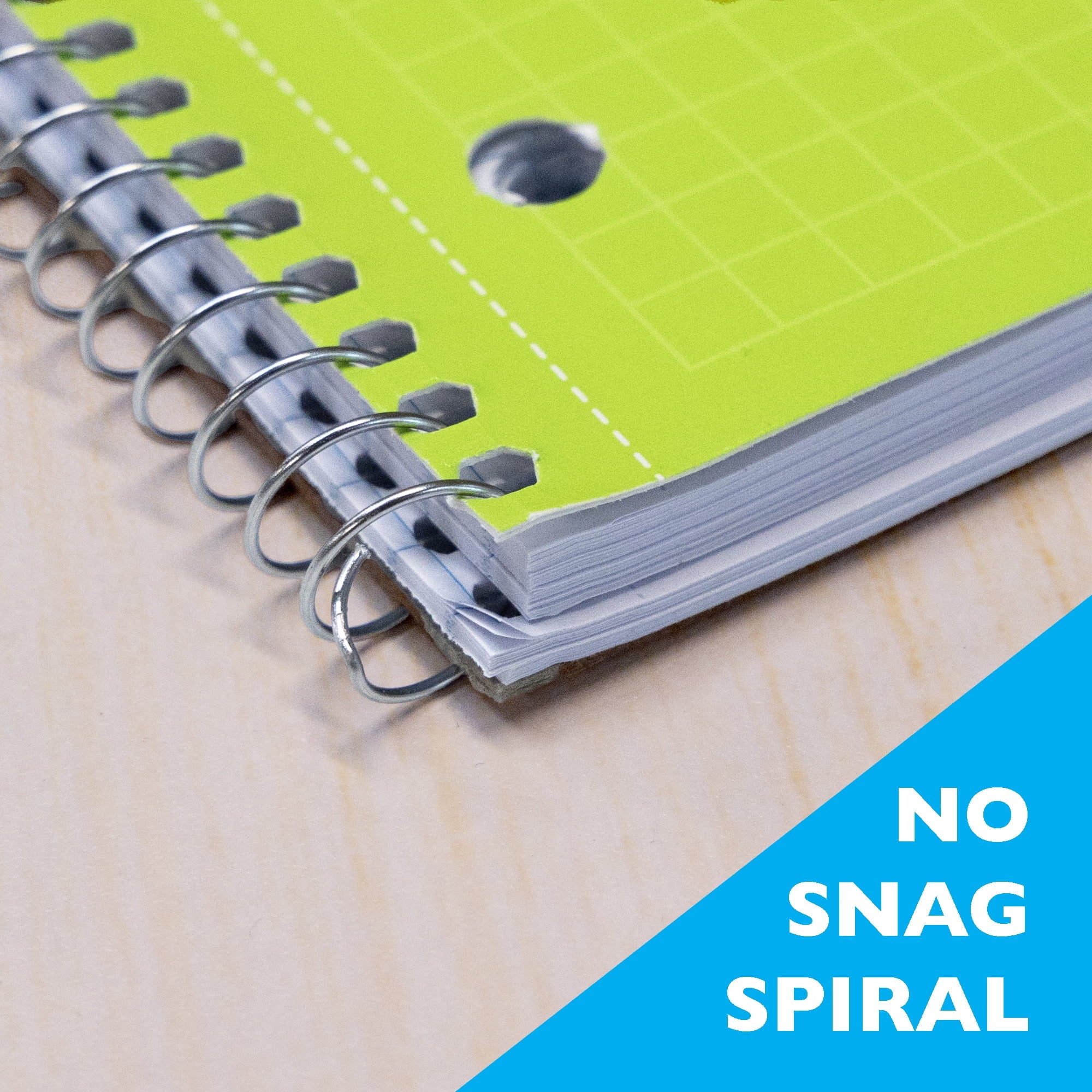 BAZIC 100 Ct. Quad-Ruled 4-1" Spiral Notebook [514] - Image 5