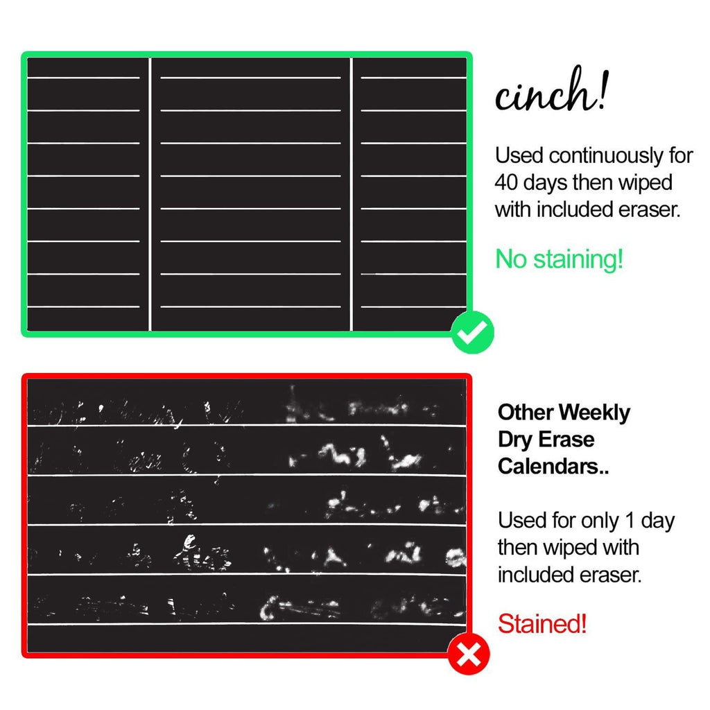 17x12-Inch Magnetic Dry Erase Weekly Planner for Fridge - Black Weekly Calendar Board with 4 Fine Tip Markers and Lar... - Image 5