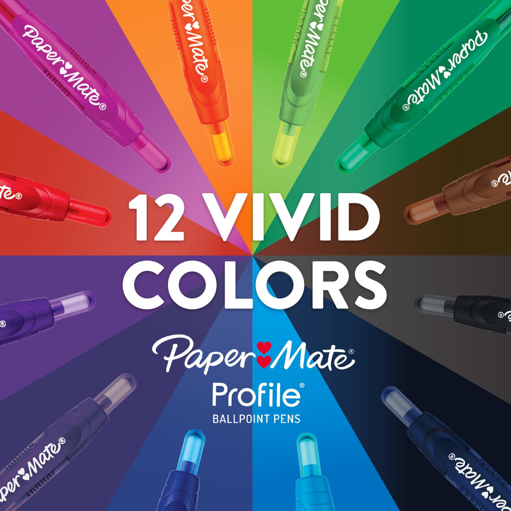Profile Ballpoint Pen, Retractable, Bold 1.4 mm, Assorted Ink and Barrel Colors, 8/Pack - Image 6