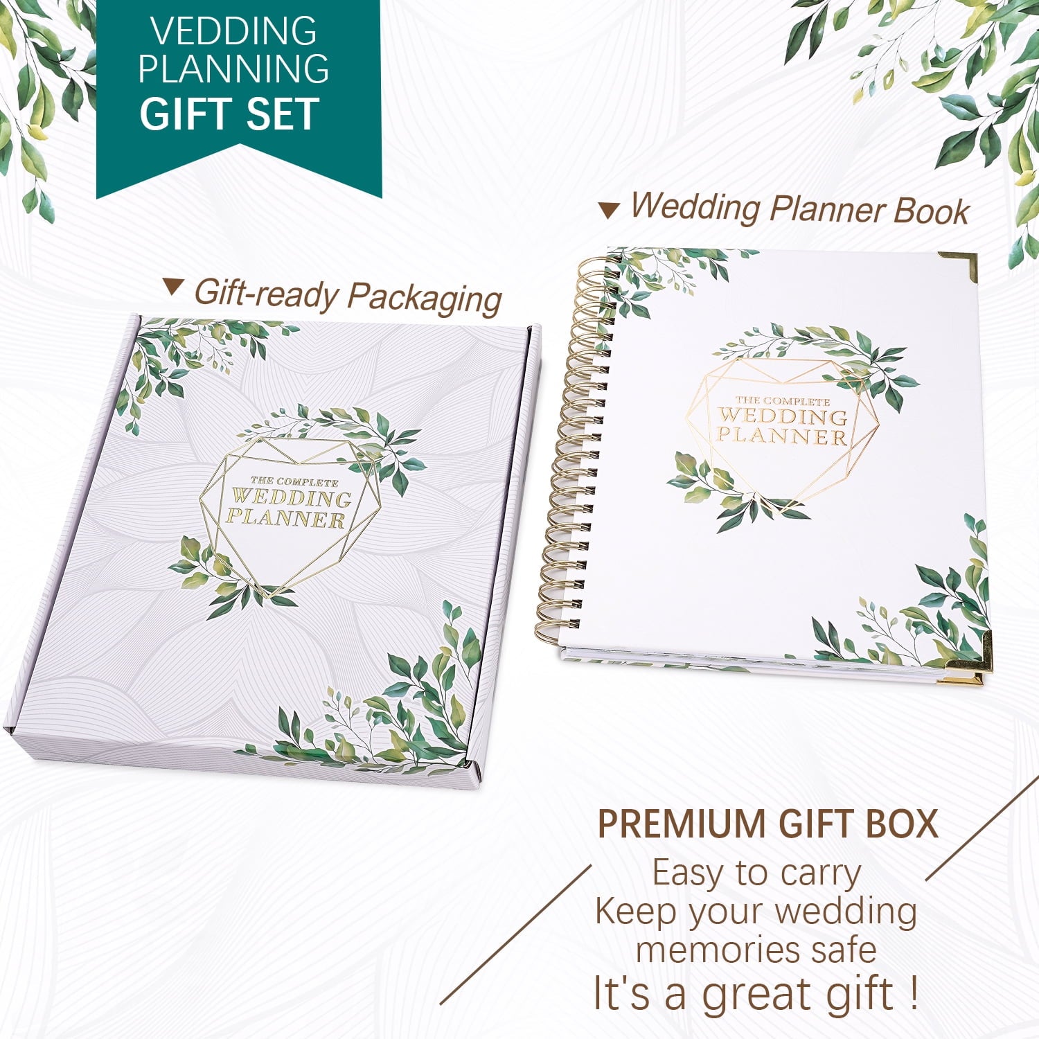 Wedding Planner Book and Organizer, 188 Pages Wedding Planner Book, Bridal Planning Binder with Countdown Calendar, B... - Image 3