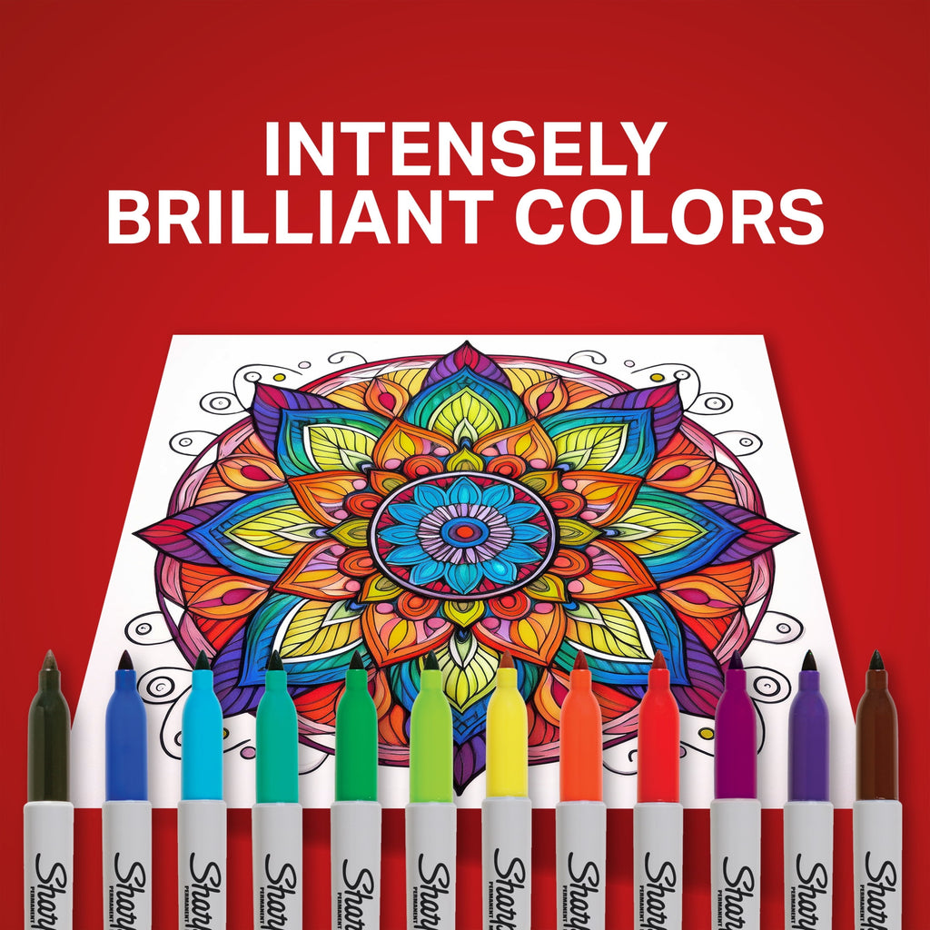 Permanent Markers, Fine Point, 80s Glam Colors, 24 Pack - Image 4