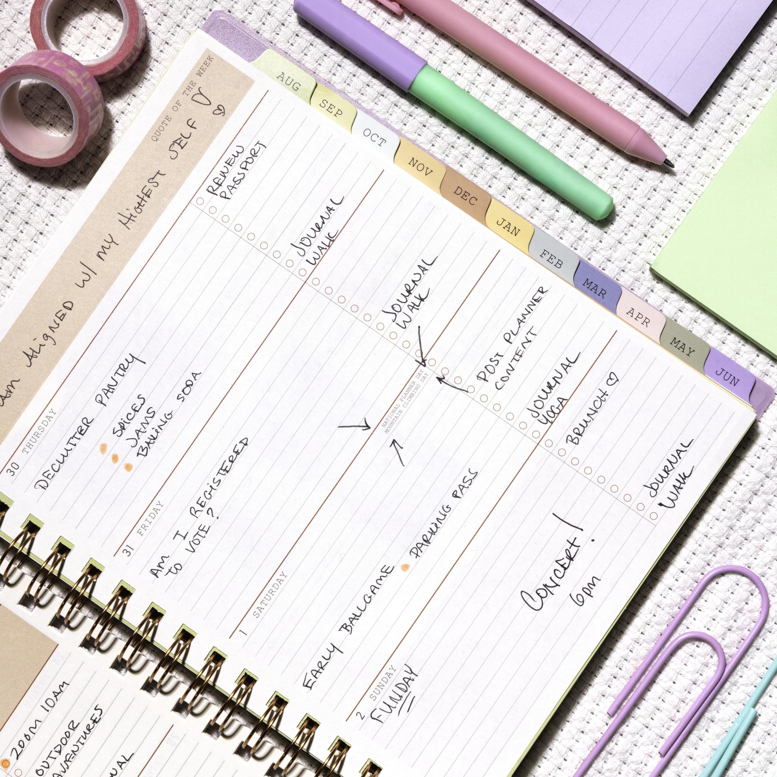 Blue Sky WAAV 2026-2027 Weekly and Monthly Academic Year Planner Calendar, July 2026 - June 2027, 7" x 9", Flexible Cover, Wirebound, Lamina - Image 2