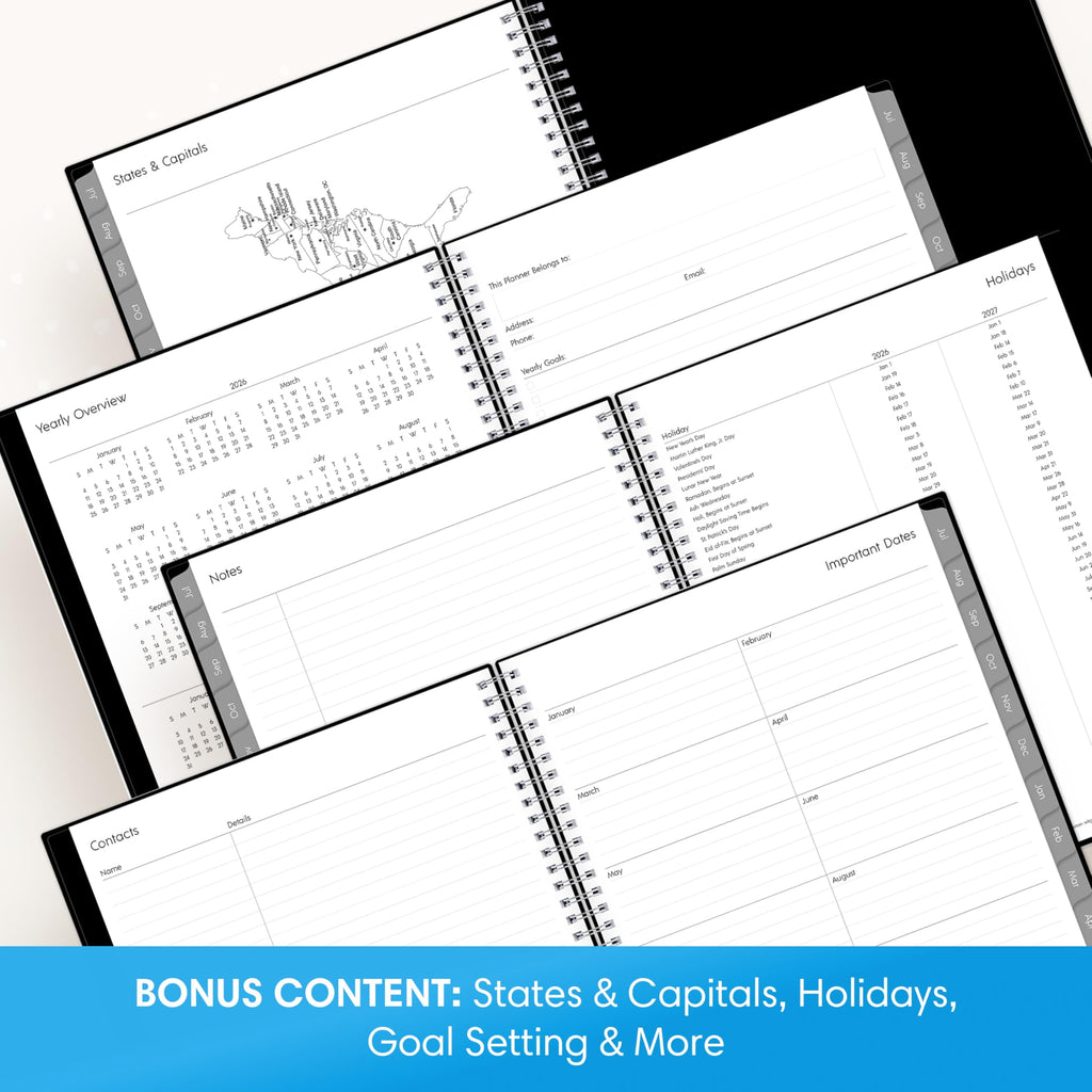 Blue Sky 2026-2027 Monthly Academic Year Planner Calendar, July 2026 - June 2027, 8" x 10", Monthly Layout, Flexible Cover, Wirebound, Lamin - Image 3