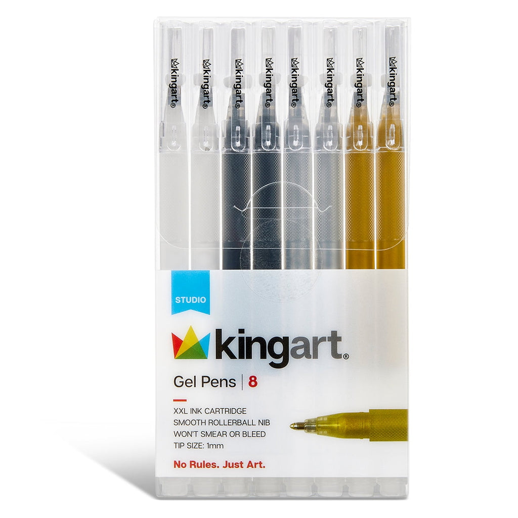 6 PC. BIG INK GEL PENS 1.0MM (GOLD, SILVER,WHITE) - Image 4