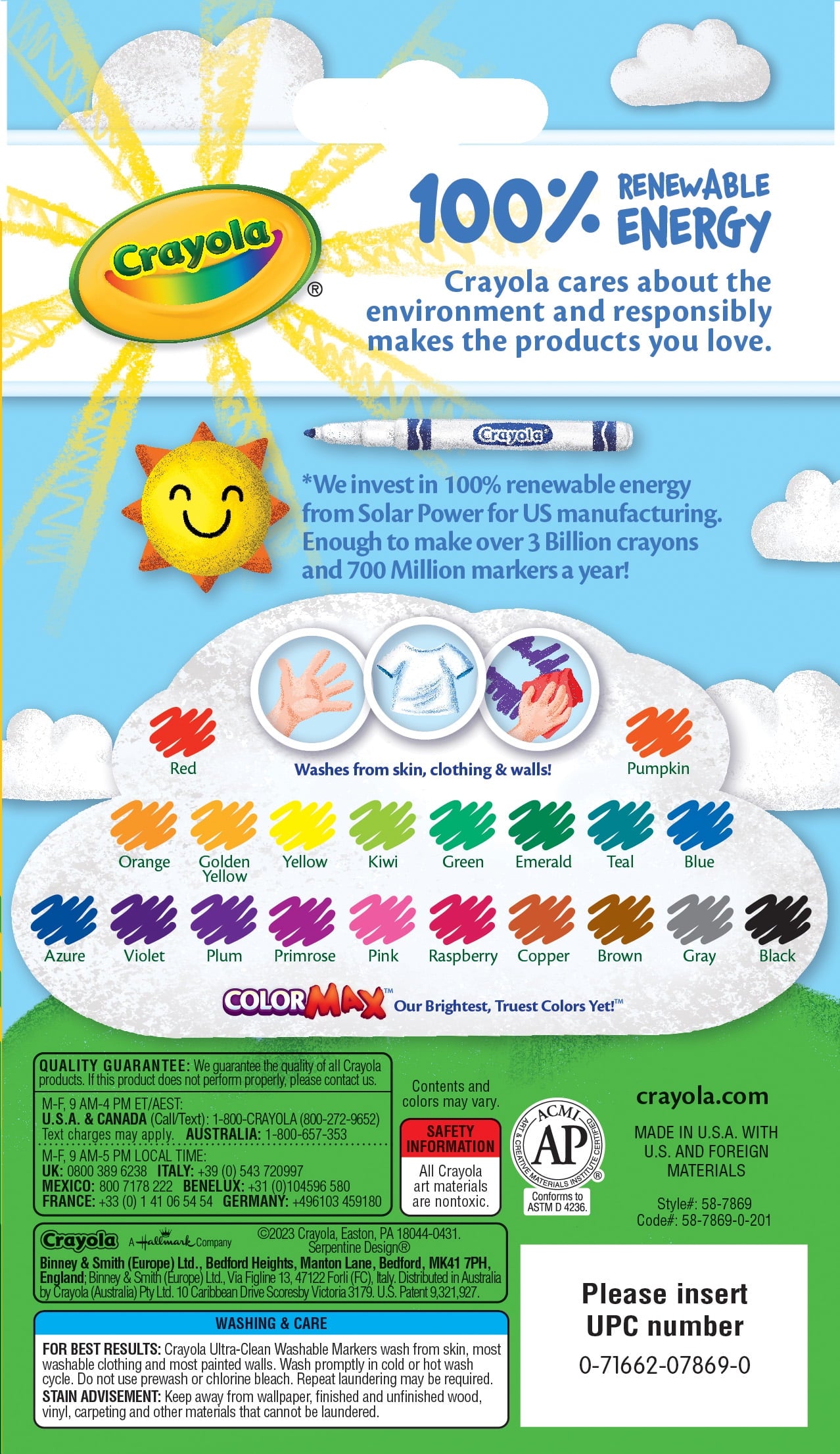 Ultra-Clean Washable Fine Line Markers, 20 Ct, School Supplies, Classroom Supplies for Teachers - Image 2