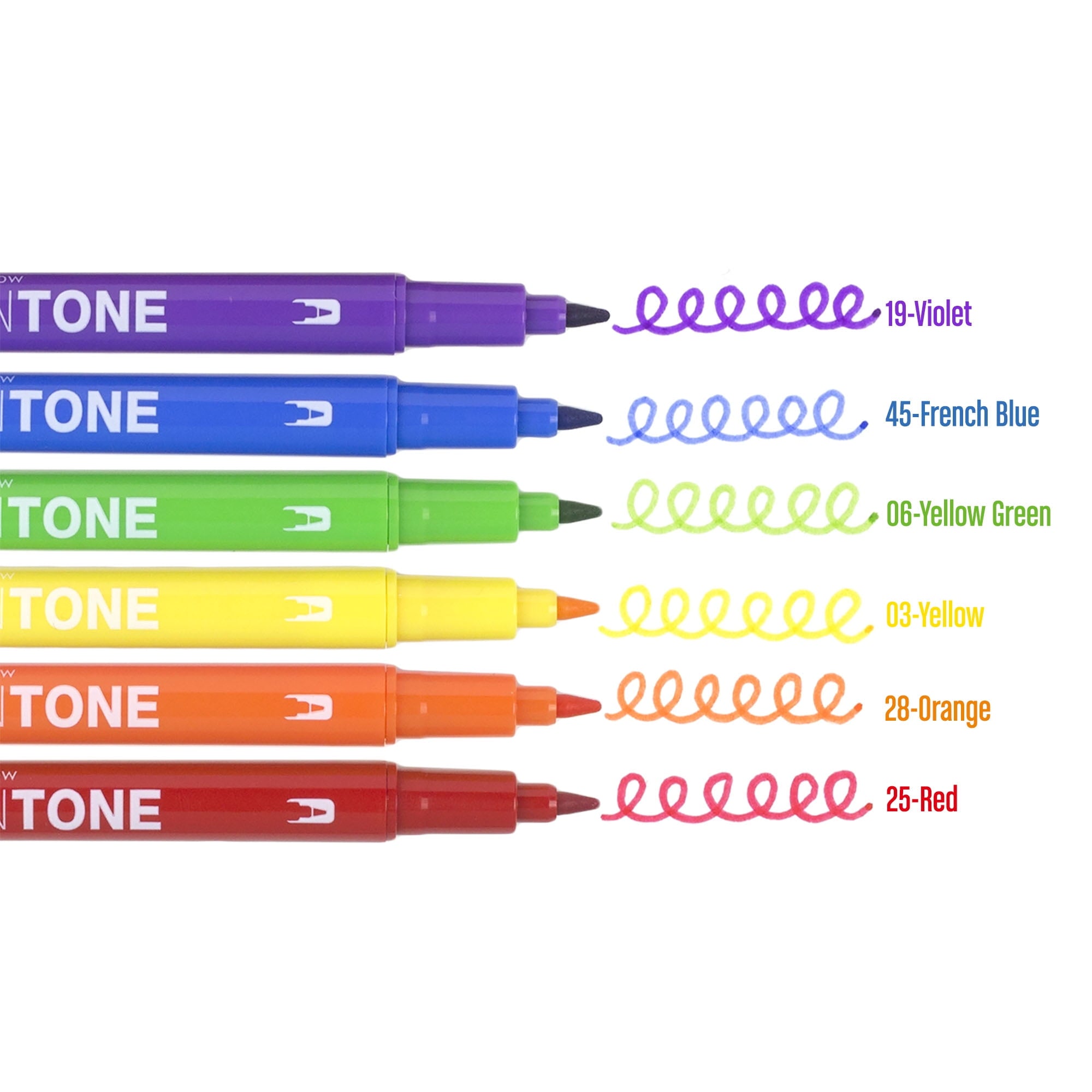 TwinTone Dual-Tip Marker Pen Set, Broad & Extra-Fine Tips, Rainbow Color Palette, 6 Count - Image 3