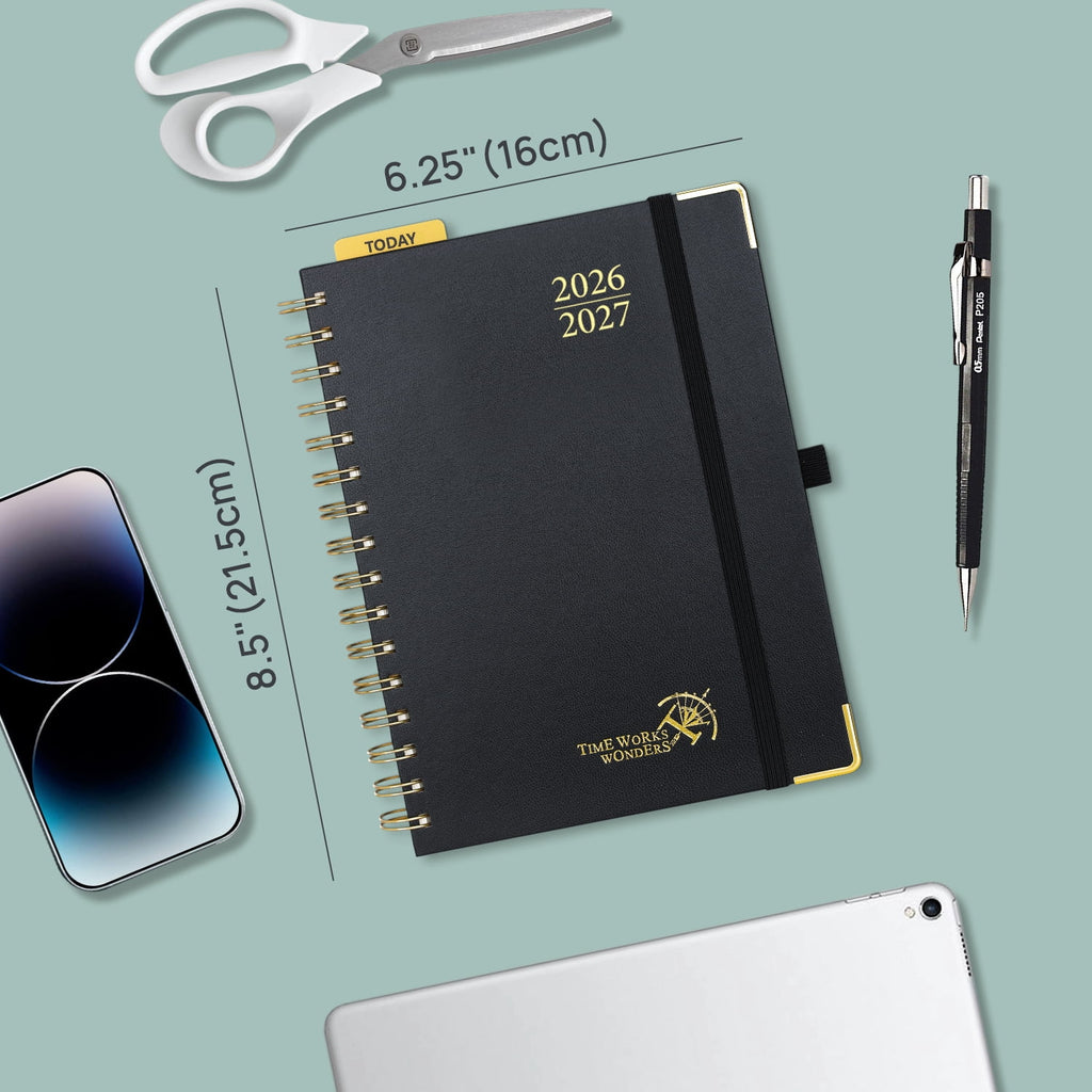 Academic Planner 2026-2027, 6.25" x 8.5", (Jul.26-Jun.27) Weekly and Monthly Calendar with Hourly Time Slots, Spiral ... - Image 2