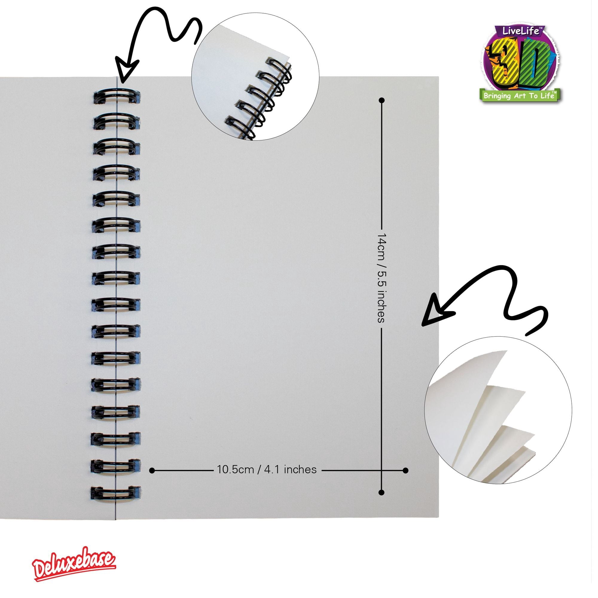 3D LiveLife Jotter - Ragdoll & Butterflies. Spiral Bound A6 5.5x4in Small Animal Notebook, 80 Plain Recycled Pages, C... - Image 3