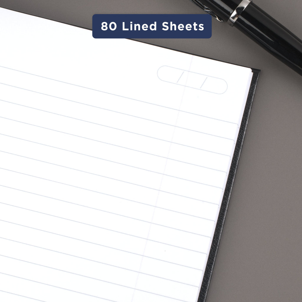Business Writing Notebook, 5" x 8", Medium, Black, 80 Sheets - Image 3