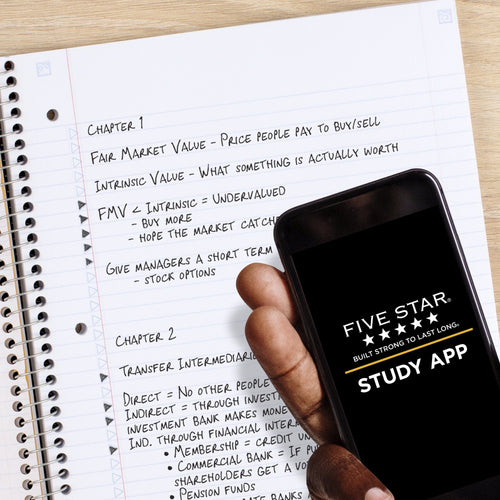 Five Star 1 Subject College Ruled Notebook Plus Study App, 8.5" x 11", Black, Poly, Spiral, 100 Sheets - Image 2