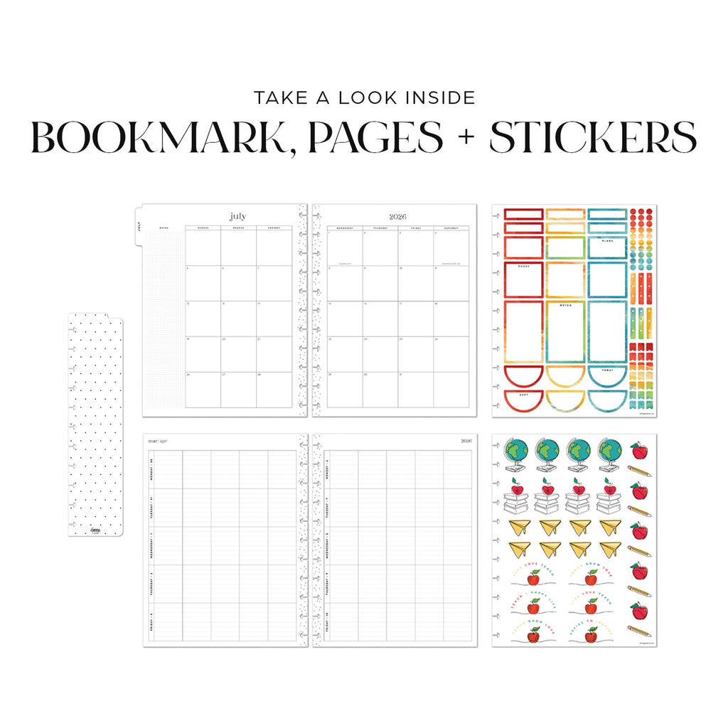 Monthly Weekly Big Planner (8.5 x 11)Learn & Inspire 15-Month April 2026-June 2027, disc bound system - Image 4
