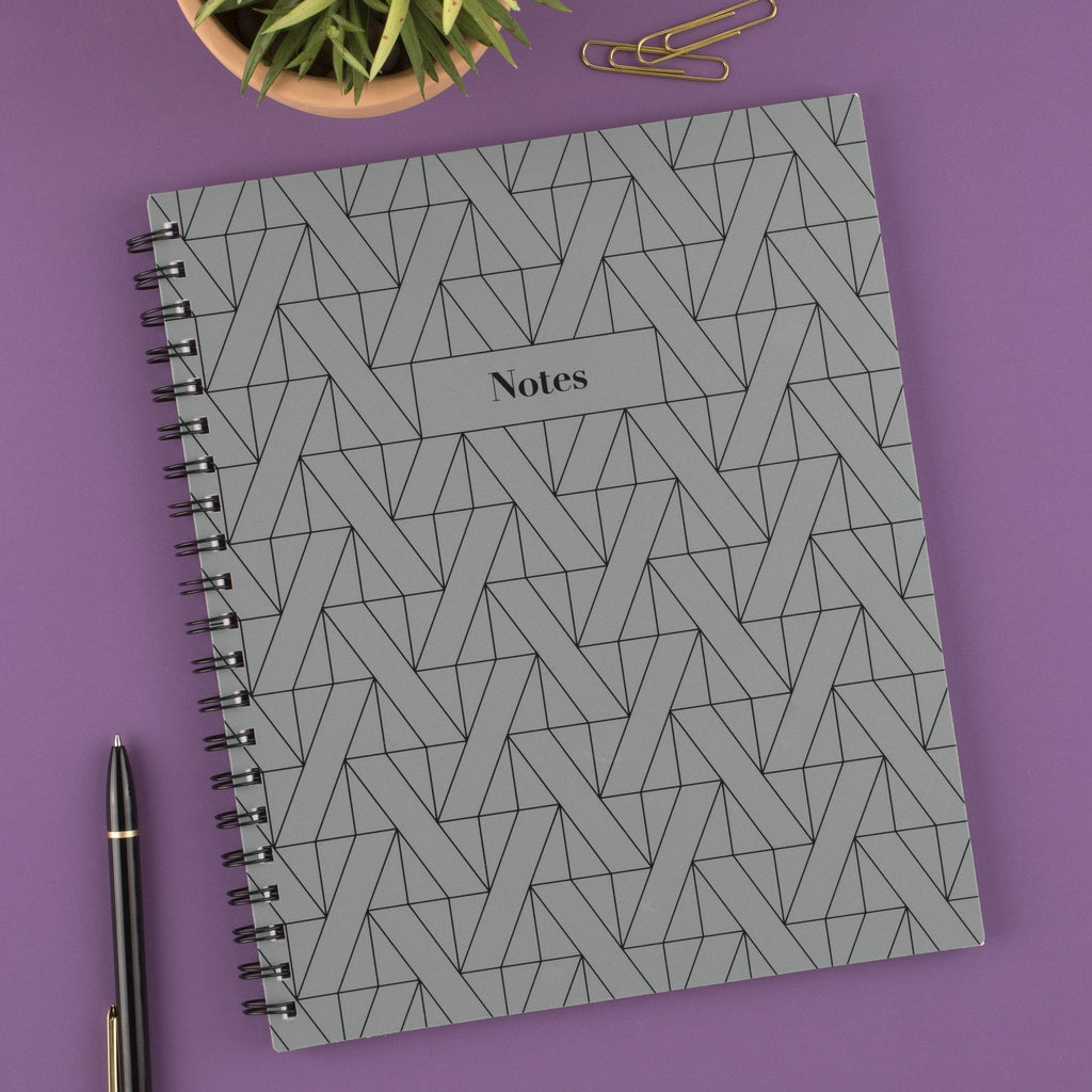 Cambridge Fashion Notebook, 80 Sheets, 8.5" x 11", Gray Geo - Image 5