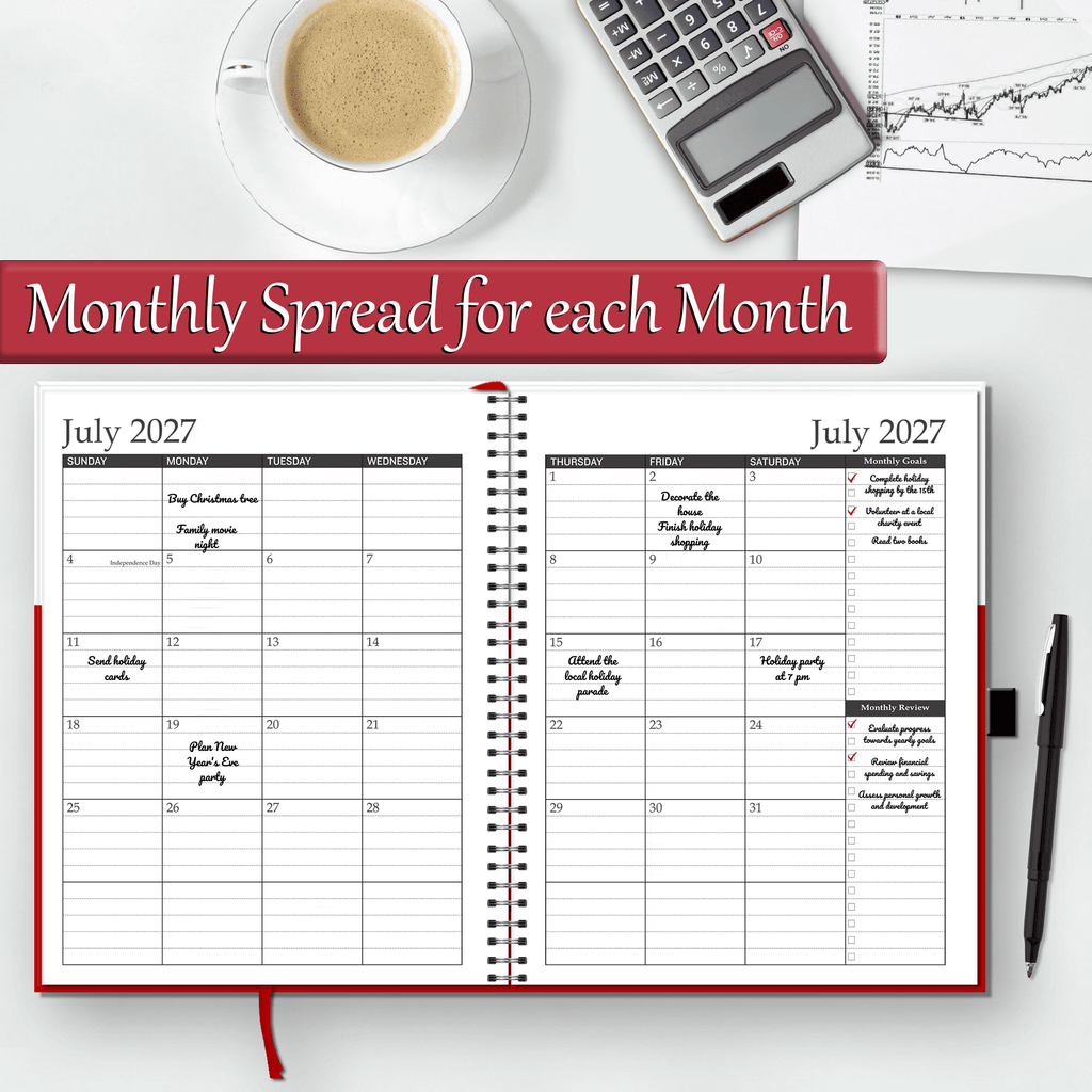 Appointment Book 20262027, Daily & Weekly Planner, 15-Minute Hourly Schedule, Large Hardcover 8.5x11, 18-Month Calendar - Image 6