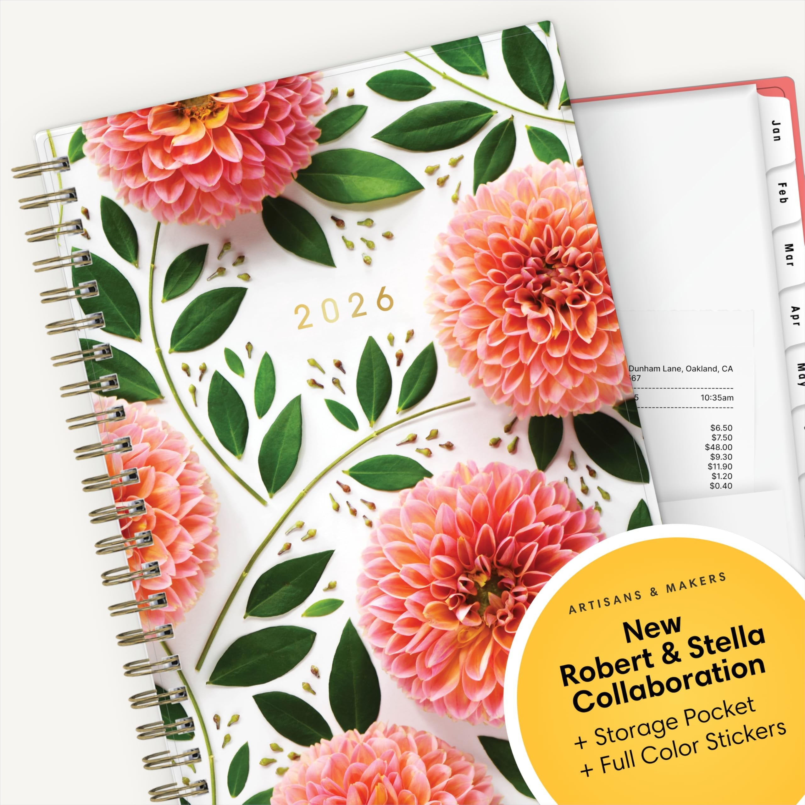 Artisans & Makers Sara Harding 2026 Weekly and Monthly Planner, January 2026 - December 2026, 5" x 8", Flexible Cover... - Image 3