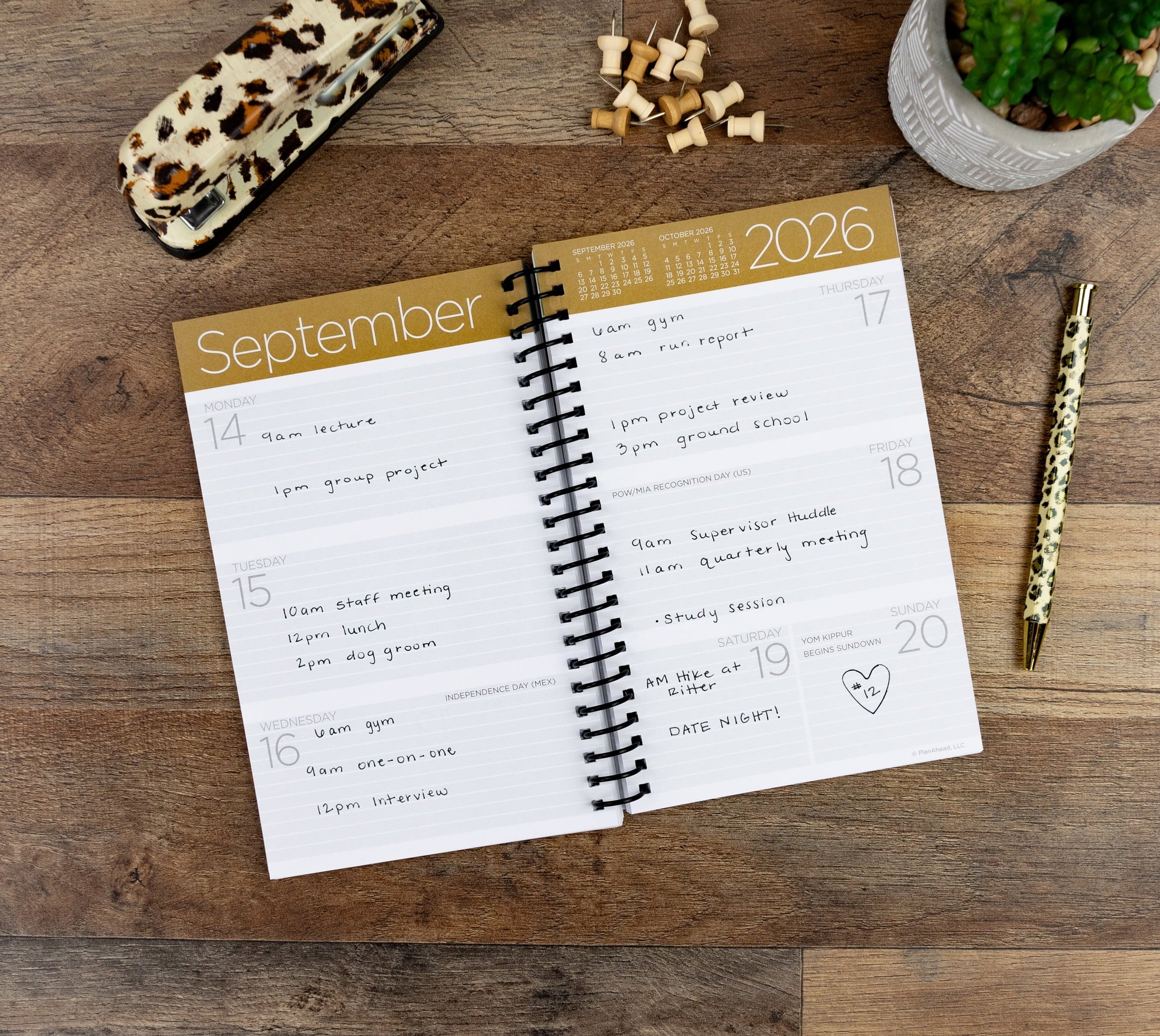 M/W Planner, Medium (5.25" x 8"), White, 15-Month: Apr 2026 - Jun 2027 - Image 5